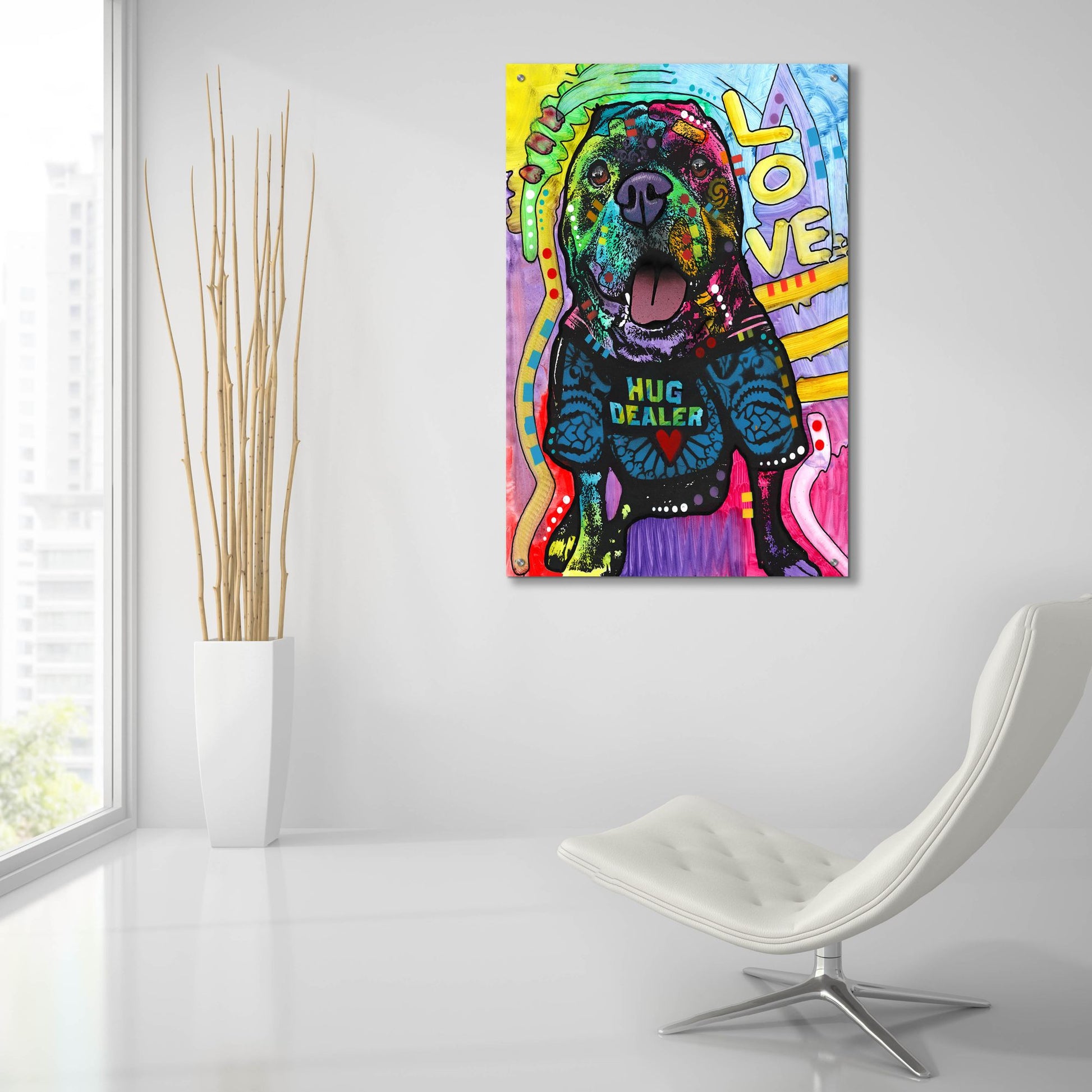 Epic Art 'Hug Dealer' by Dean Russo Studios, Acrylic Glass Wall Art,24x36