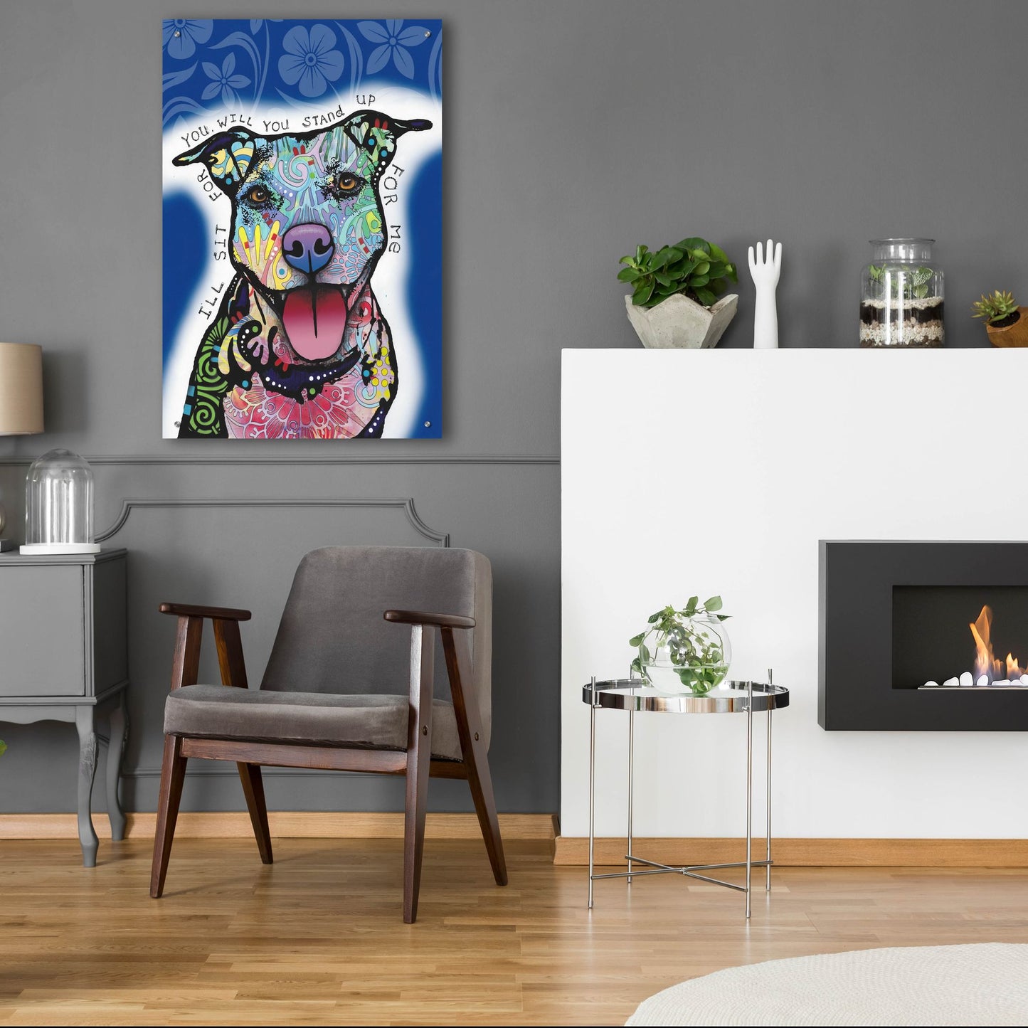 Epic Art 'I'll Sit For You' by Dean Russo Studios, Acrylic Glass Wall Art,24x36