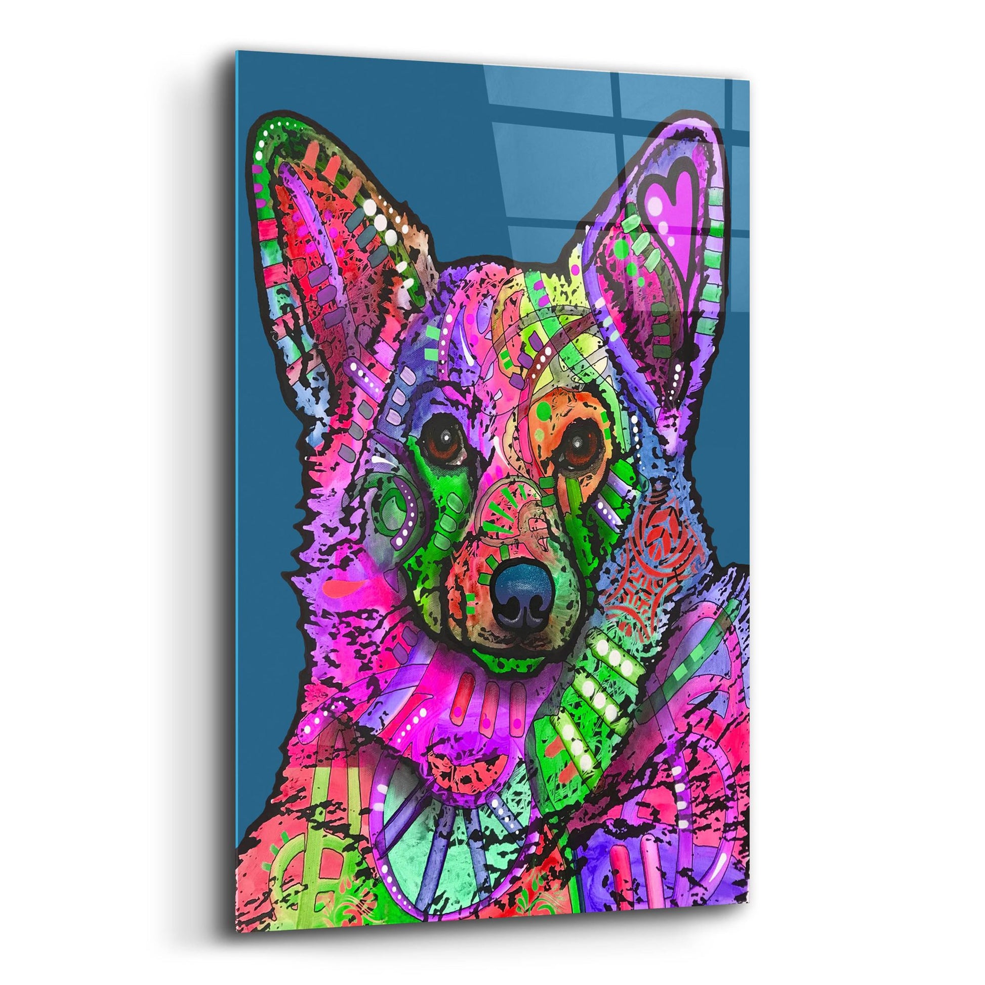 Epic Art 'Indelible Corgi' by Dean Russo Studios, Acrylic Glass Wall Art,12x16