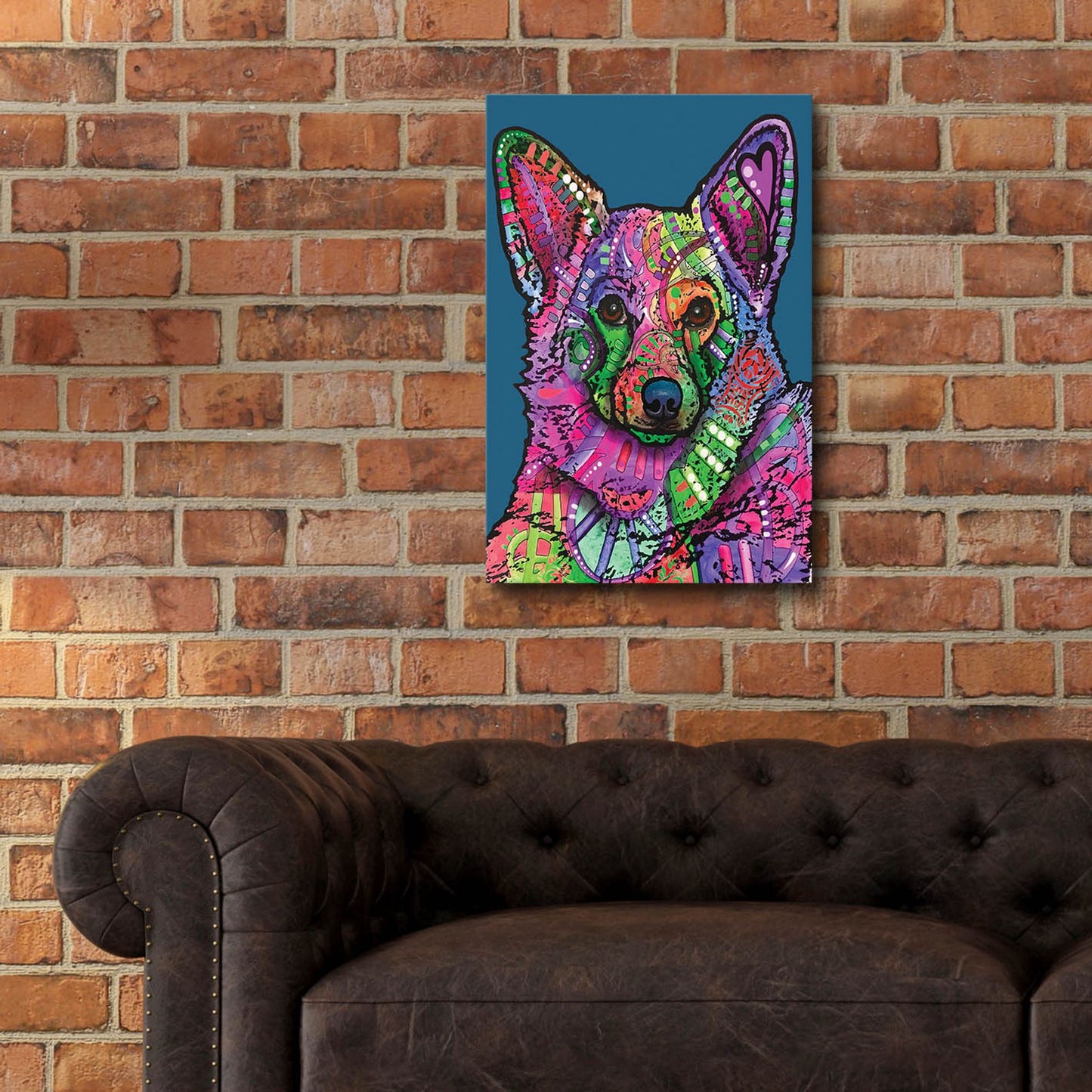 Epic Art 'Indelible Corgi' by Dean Russo Studios, Acrylic Glass Wall Art,16x24