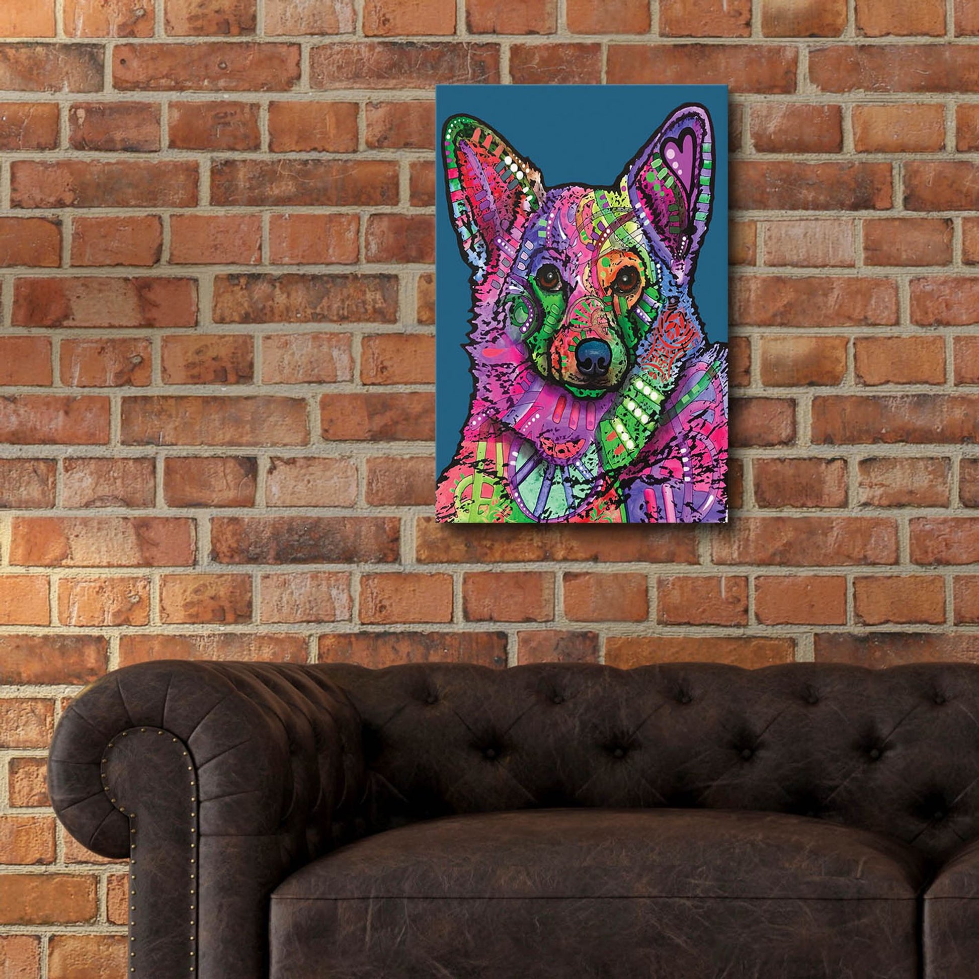 Epic Art 'Indelible Corgi' by Dean Russo Studios, Acrylic Glass Wall Art,16x24