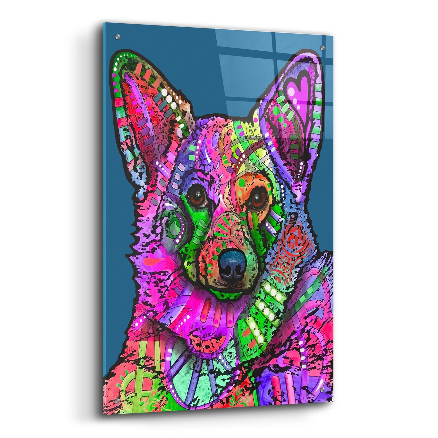 Epic Art 'Indelible Corgi' by Dean Russo Studios, Acrylic Glass Wall Art,24x36