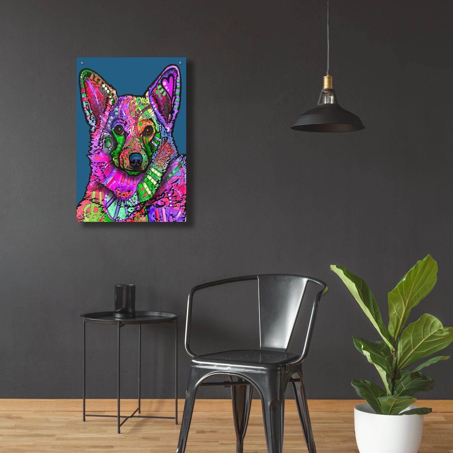 Epic Art 'Indelible Corgi' by Dean Russo Studios, Acrylic Glass Wall Art,24x36