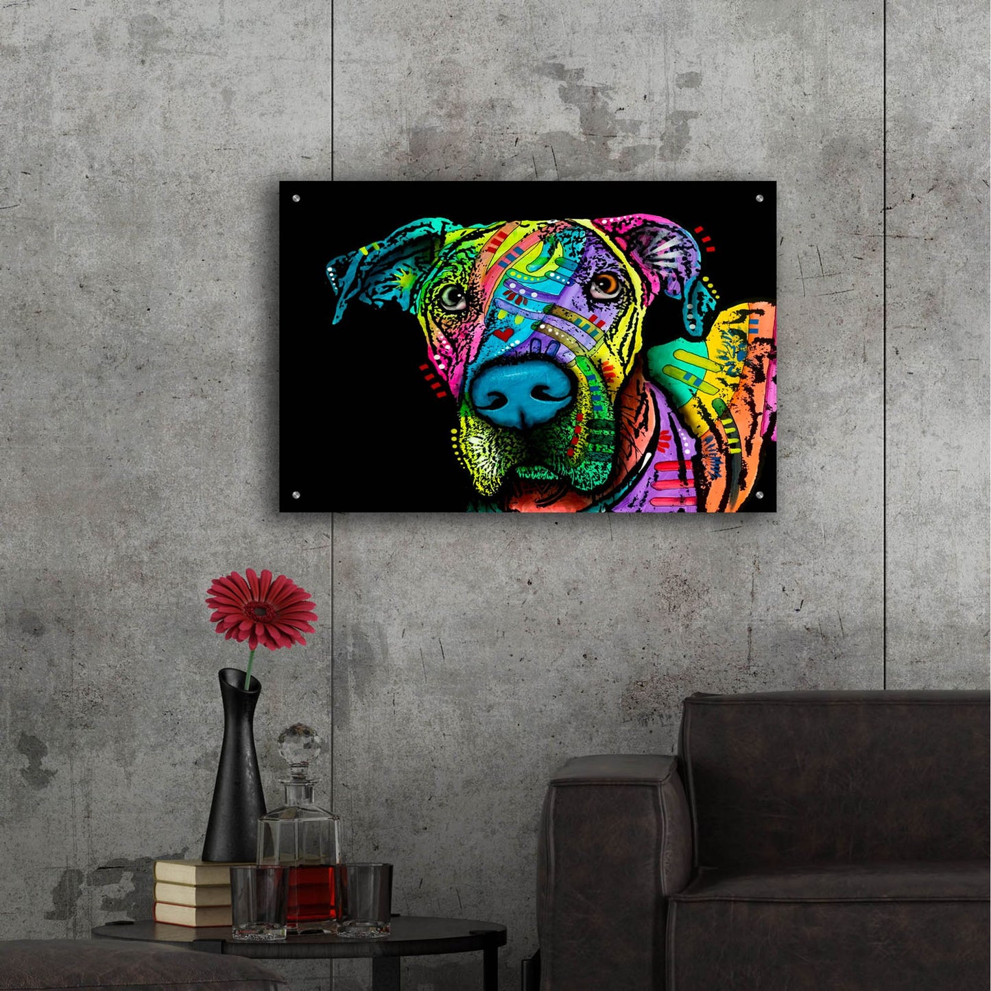 Epic Art 'Indelible Dane' by Dean Russo Studios, Acrylic Glass Wall Art,36x24