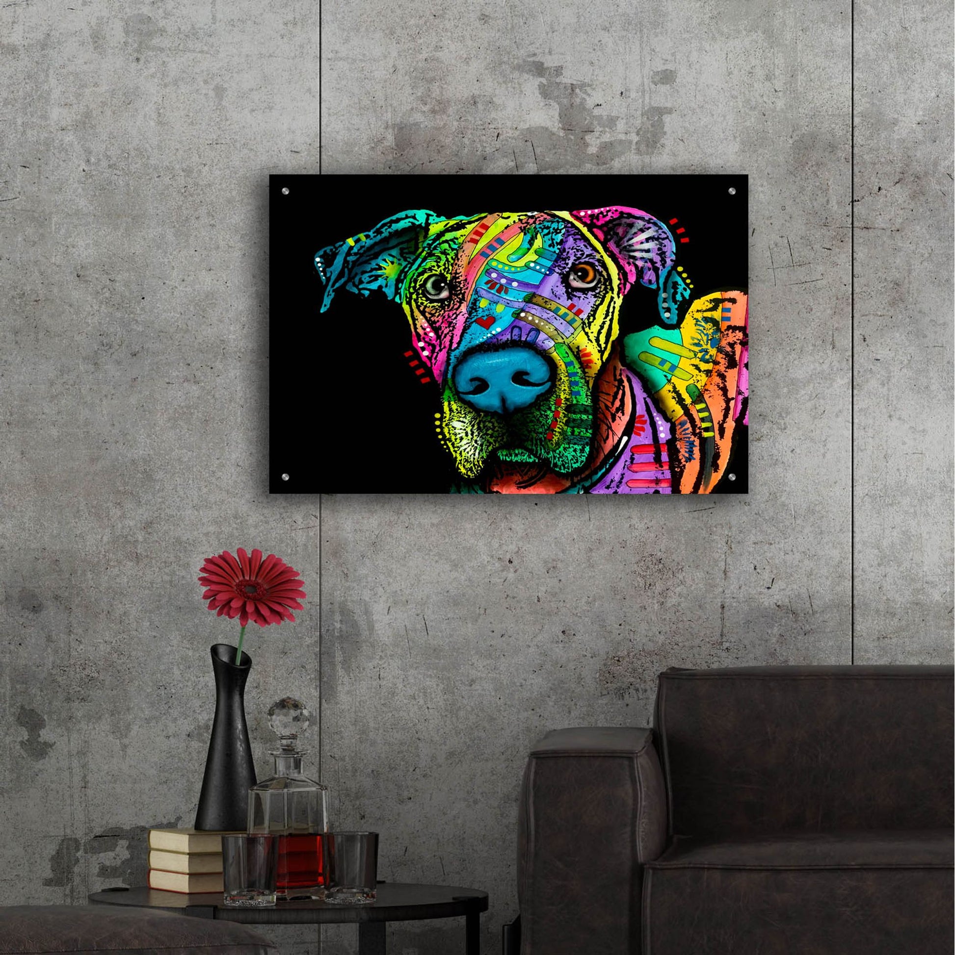 Epic Art 'Indelible Dane' by Dean Russo Studios, Acrylic Glass Wall Art,36x24