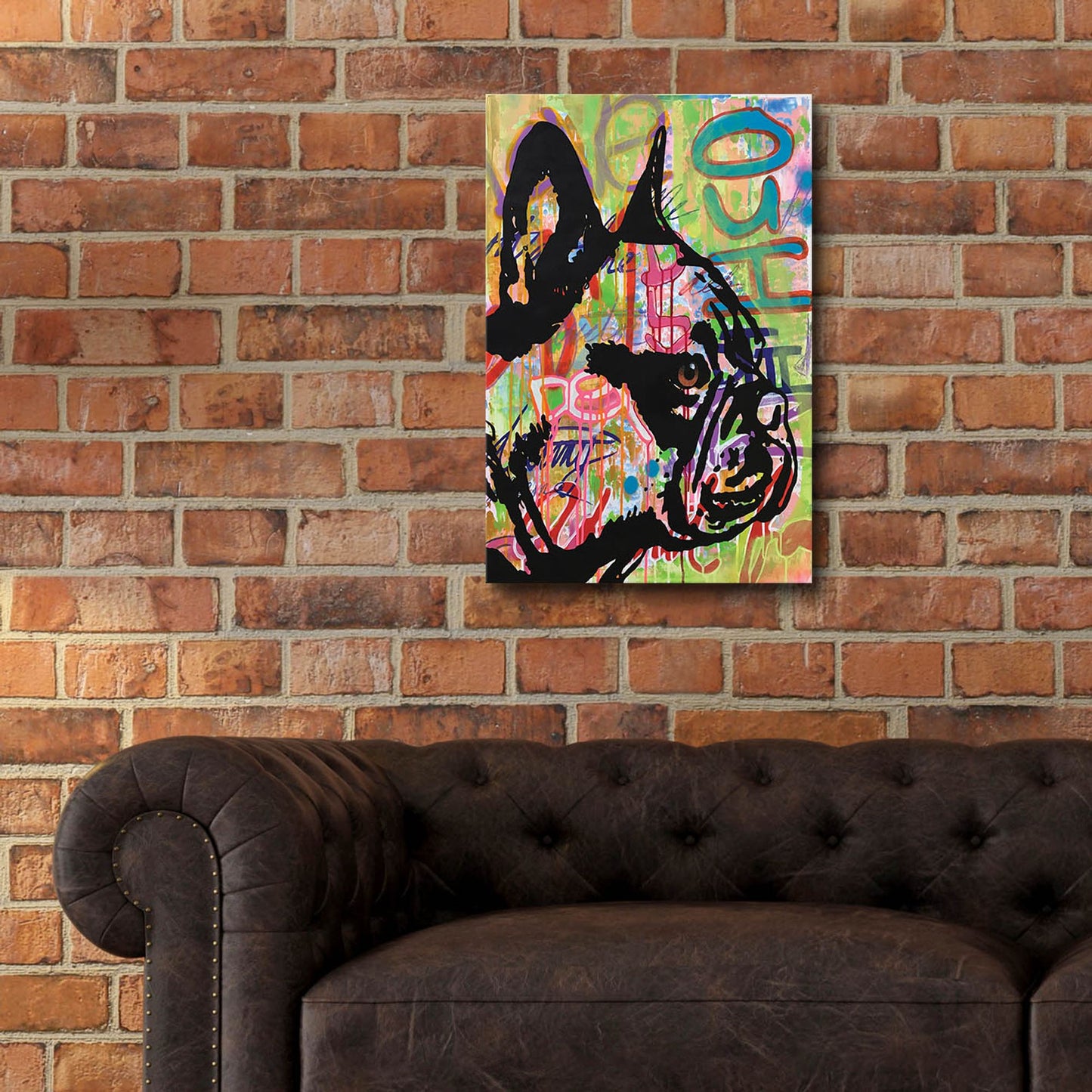 Epic Art 'Indelible Frenchie' by Dean Russo Studios, Acrylic Glass Wall Art,16x24