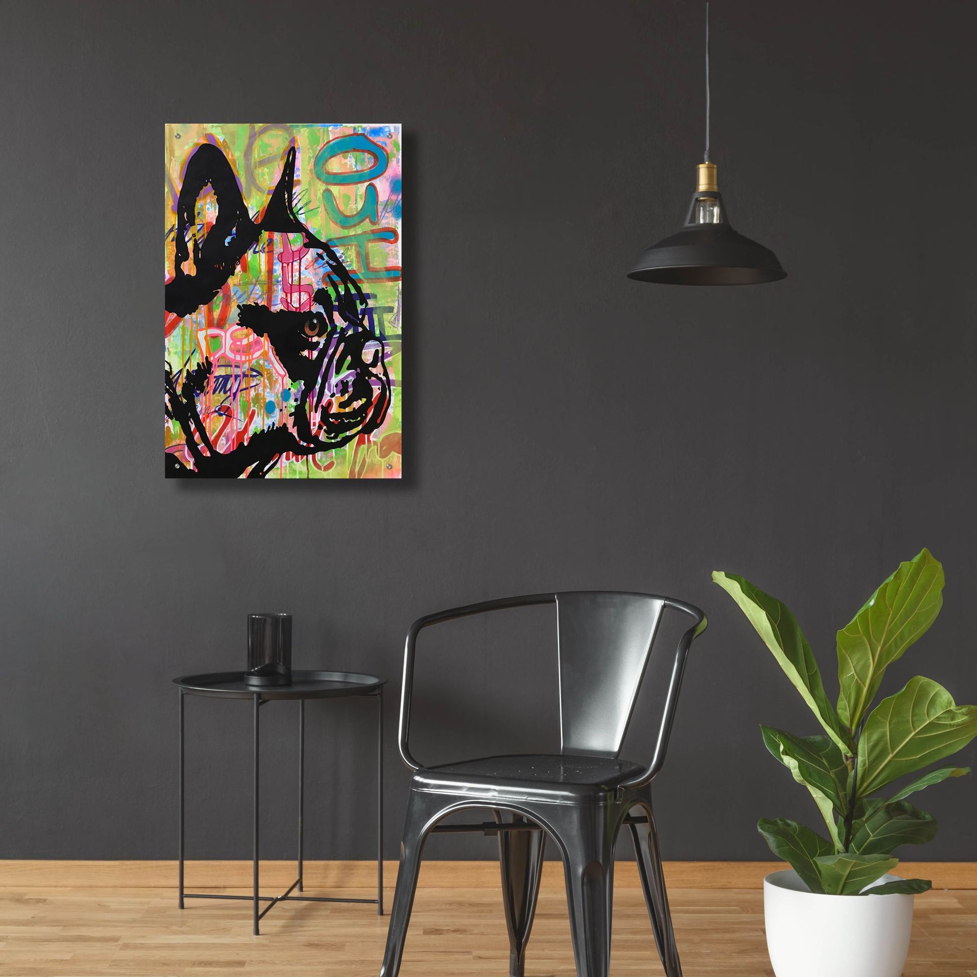 Epic Art 'Indelible Frenchie' by Dean Russo Studios, Acrylic Glass Wall Art,24x36