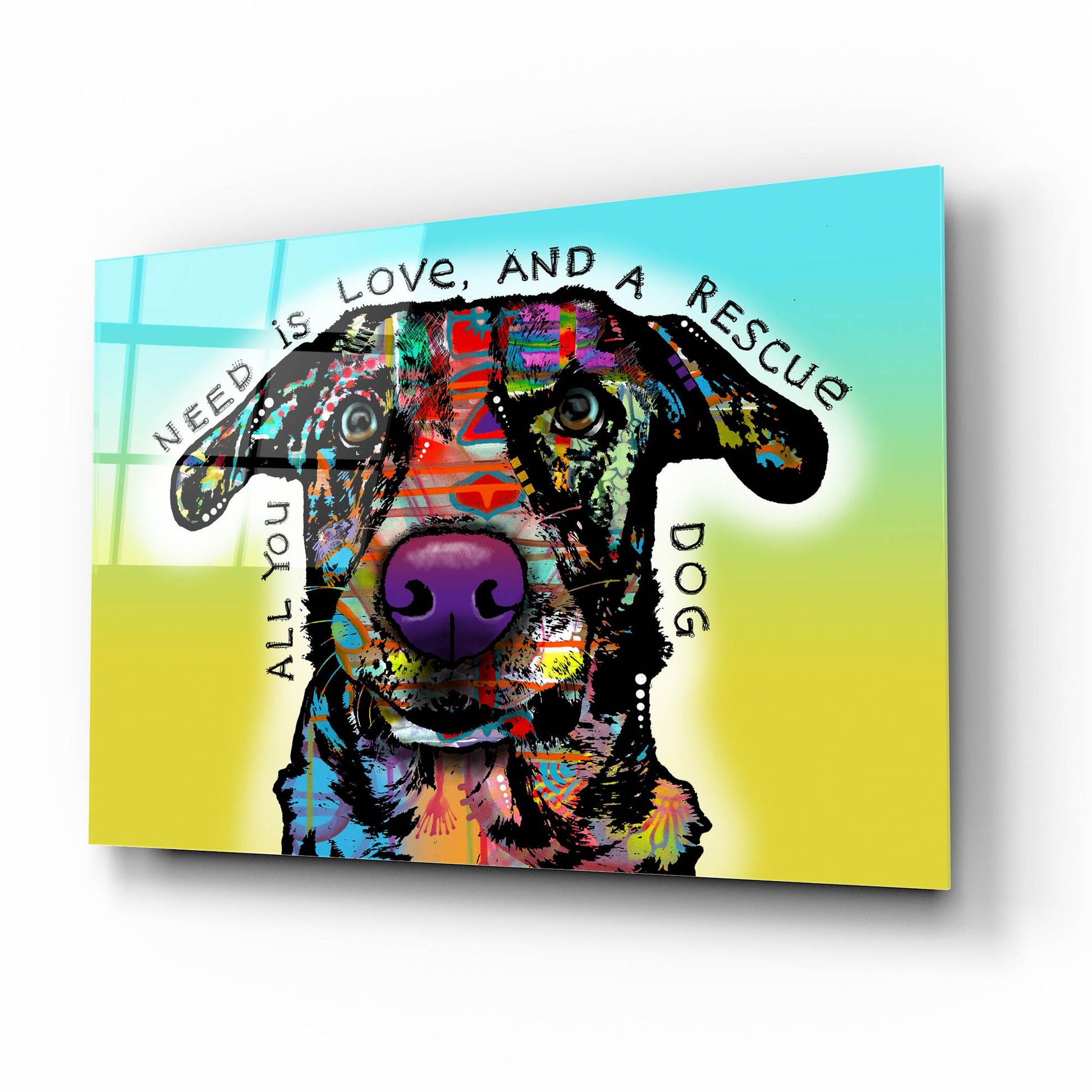 Epic Art 'Love and Rescue' by Dean Russo Studios, Acrylic Glass Wall Art,16x12