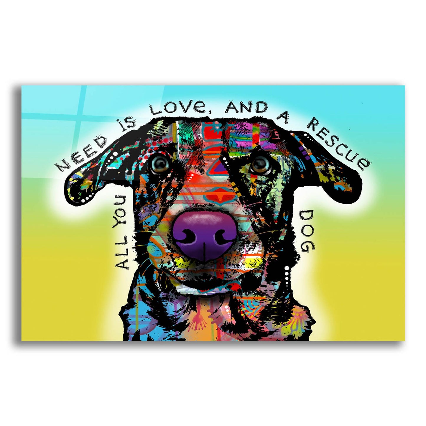 Epic Art 'Love and Rescue' by Dean Russo Studios, Acrylic Glass Wall Art,16x12