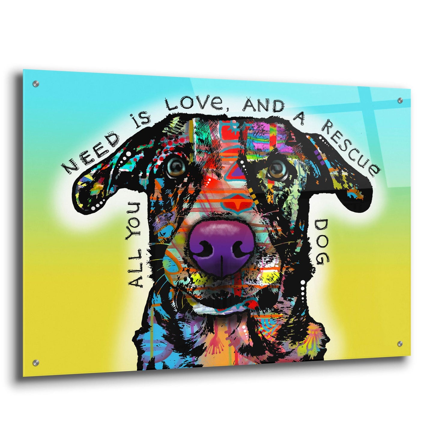 Epic Art 'Love and Rescue' by Dean Russo Studios, Acrylic Glass Wall Art,36x24