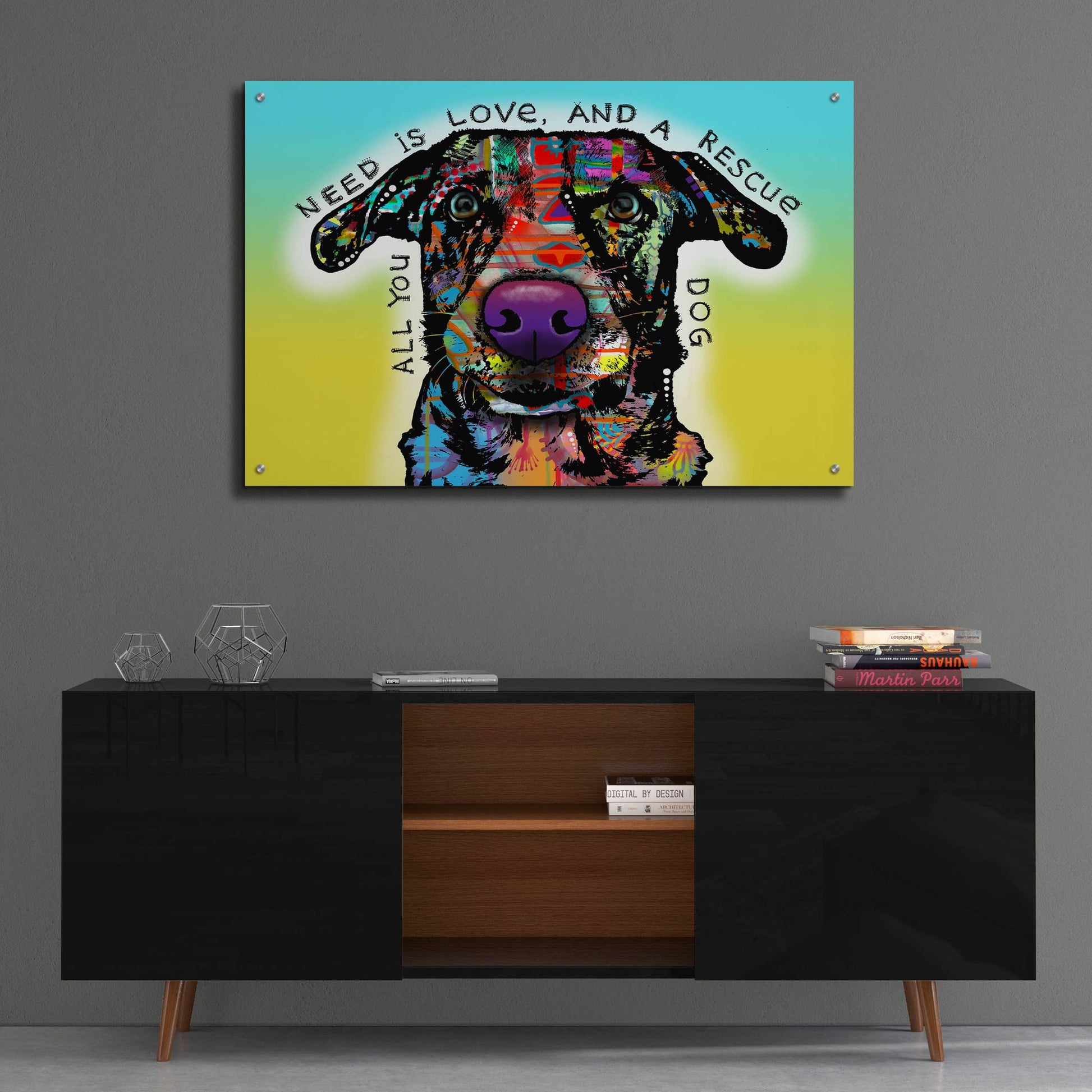 Epic Art 'Love and Rescue' by Dean Russo Studios, Acrylic Glass Wall Art,36x24