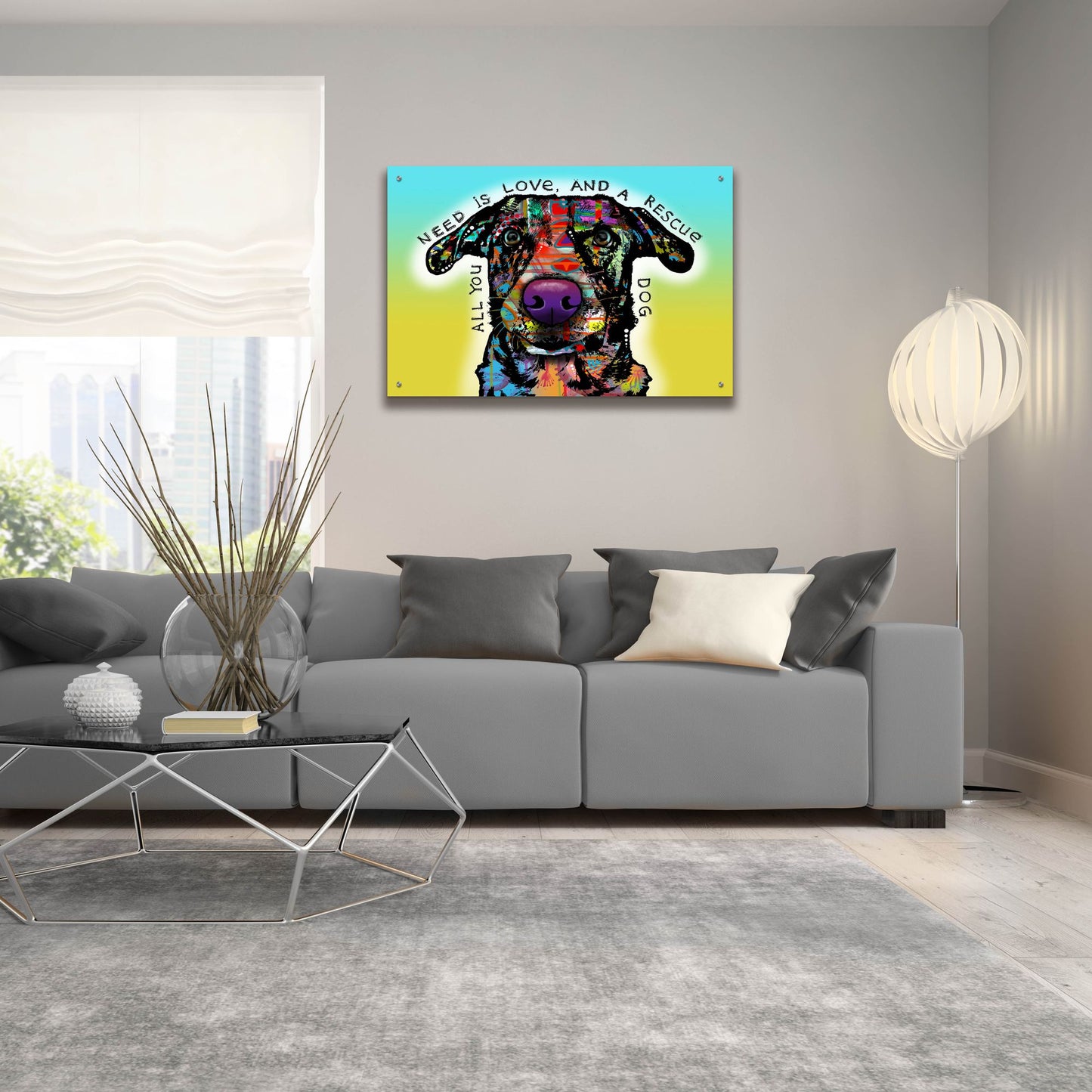 Epic Art 'Love and Rescue' by Dean Russo Studios, Acrylic Glass Wall Art,36x24