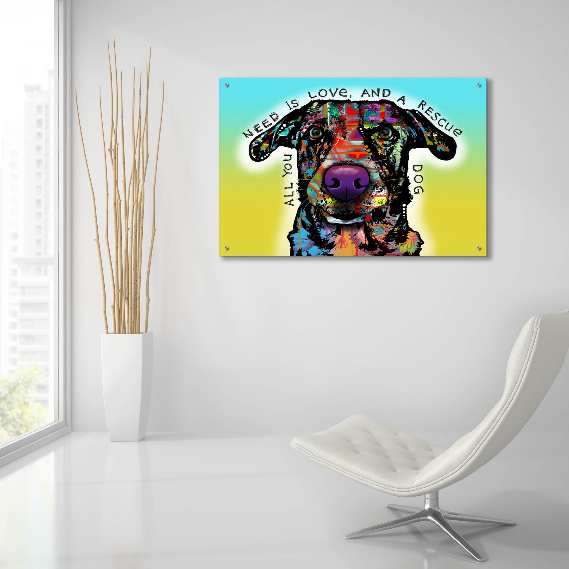 Epic Art 'Love and Rescue' by Dean Russo Studios, Acrylic Glass Wall Art,36x24