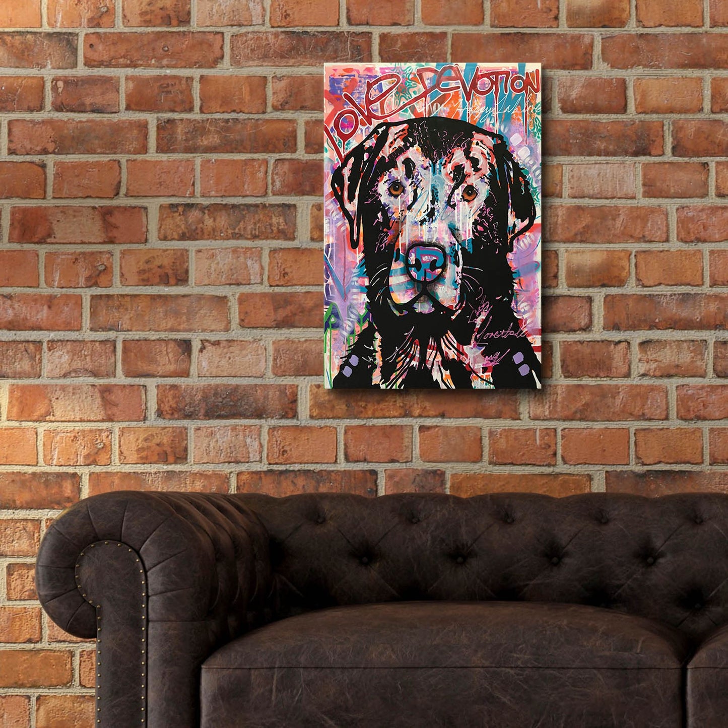 Epic Art 'Love Devotion Lab' by Dean Russo Studios, Acrylic Glass Wall Art,16x24