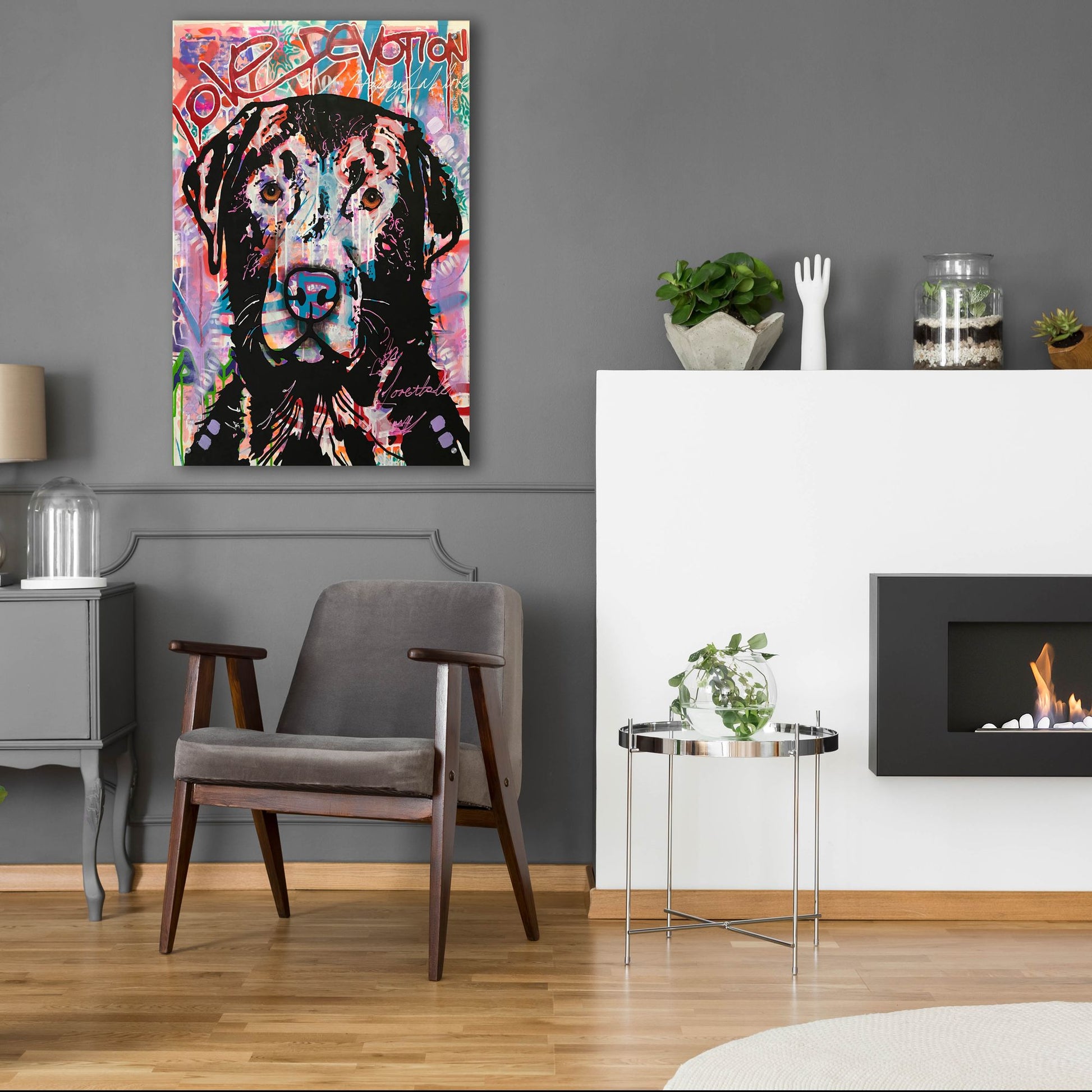 Epic Art 'Love Devotion Lab' by Dean Russo Studios, Acrylic Glass Wall Art,24x36