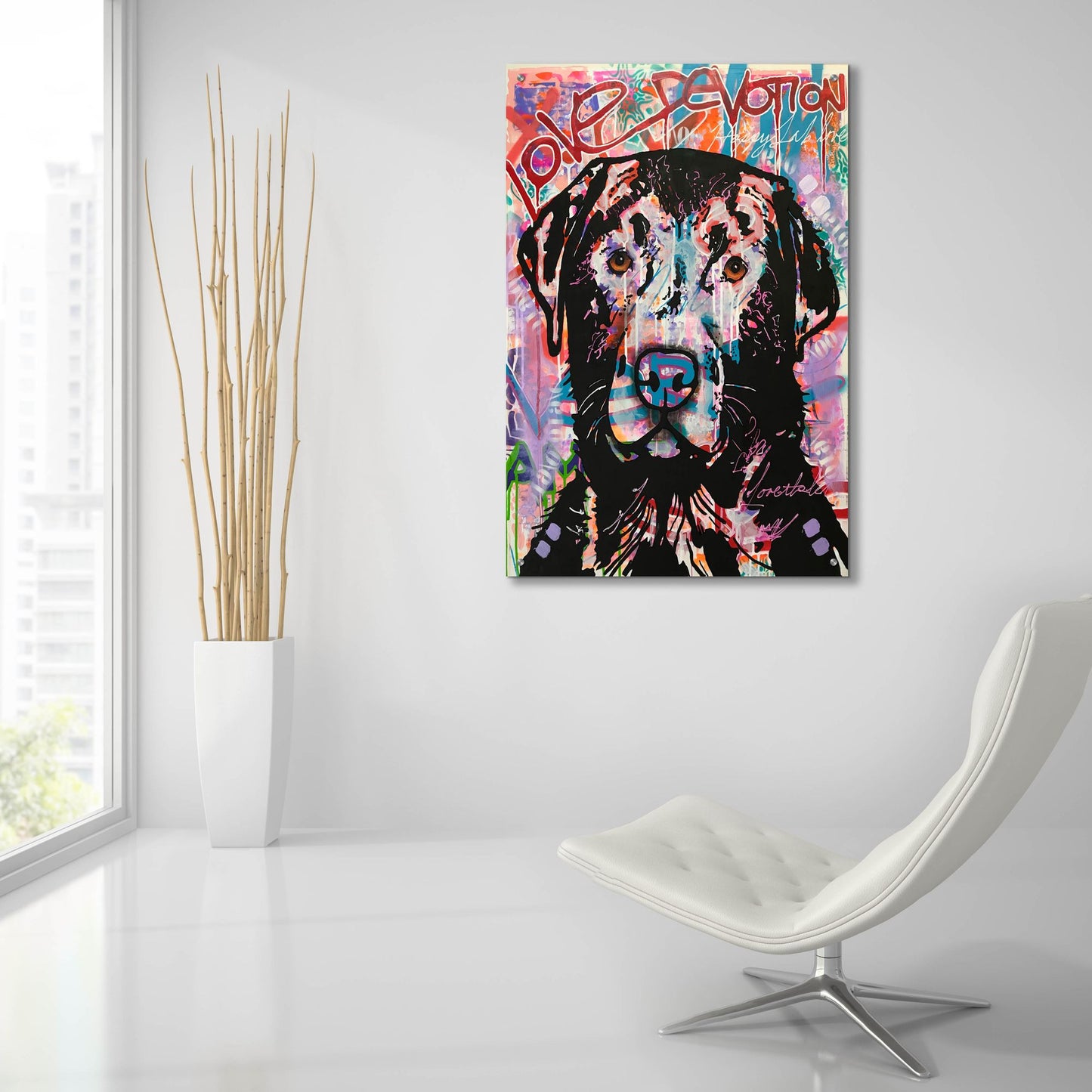 Epic Art 'Love Devotion Lab' by Dean Russo Studios, Acrylic Glass Wall Art,24x36