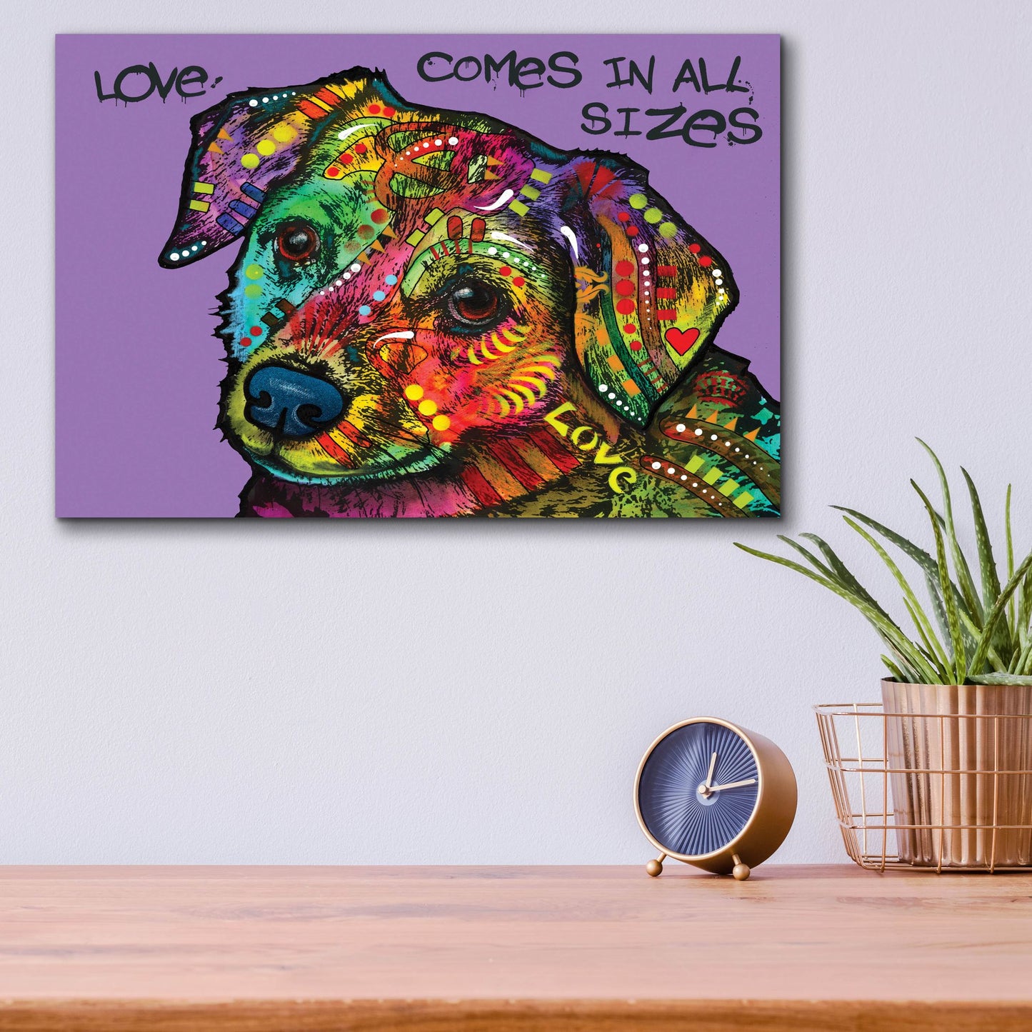 Epic Art 'Love In All Sizes' by Dean Russo Studios, Acrylic Glass Wall Art,16x12