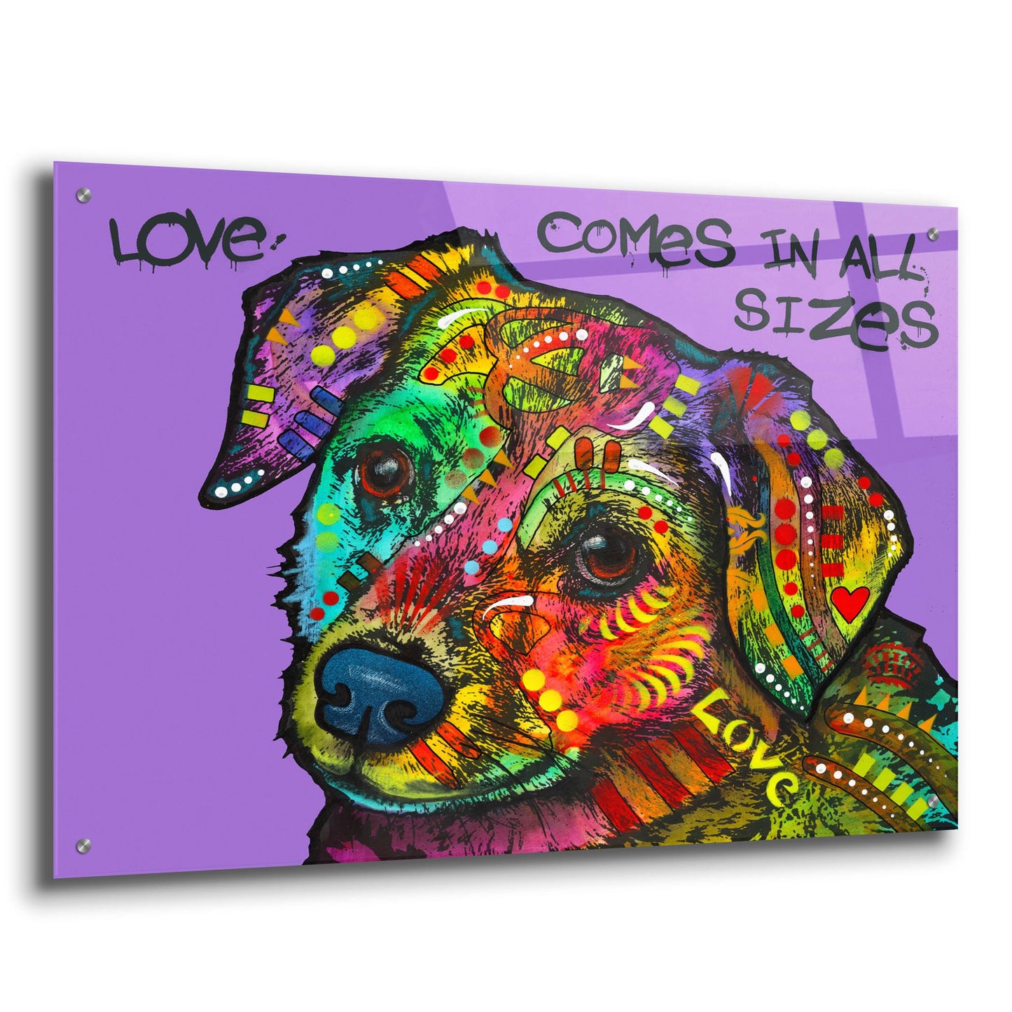 Epic Art 'Love In All Sizes' by Dean Russo Studios, Acrylic Glass Wall Art,36x24