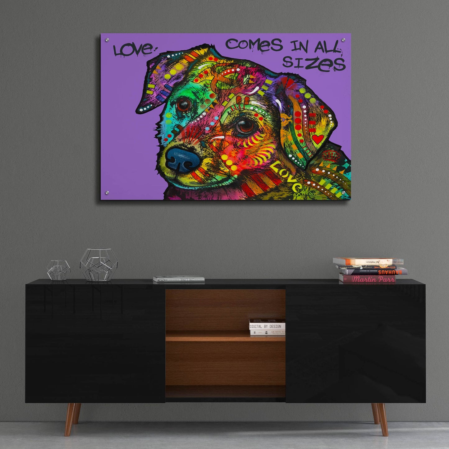 Epic Art 'Love In All Sizes' by Dean Russo Studios, Acrylic Glass Wall Art,36x24