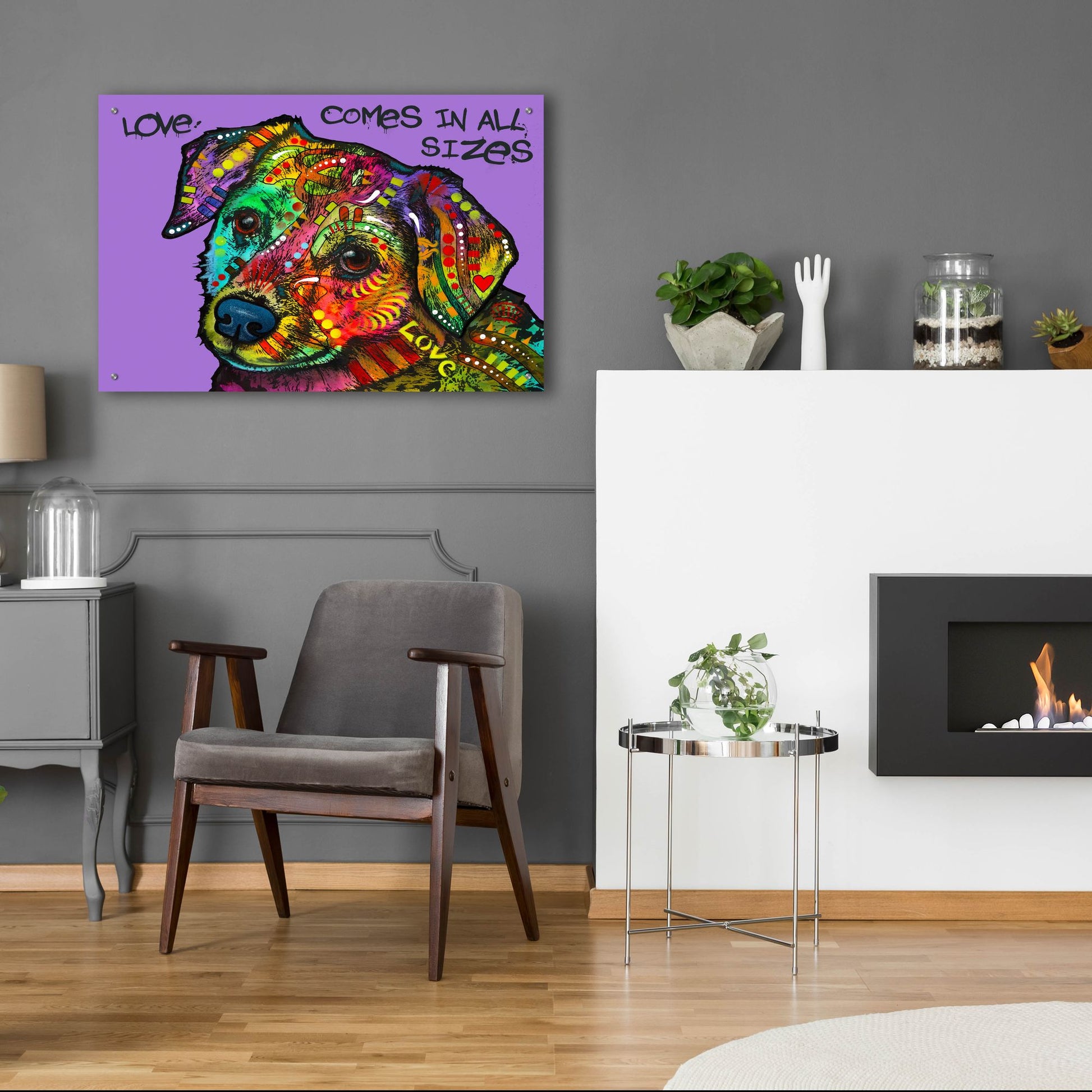 Epic Art 'Love In All Sizes' by Dean Russo Studios, Acrylic Glass Wall Art,36x24