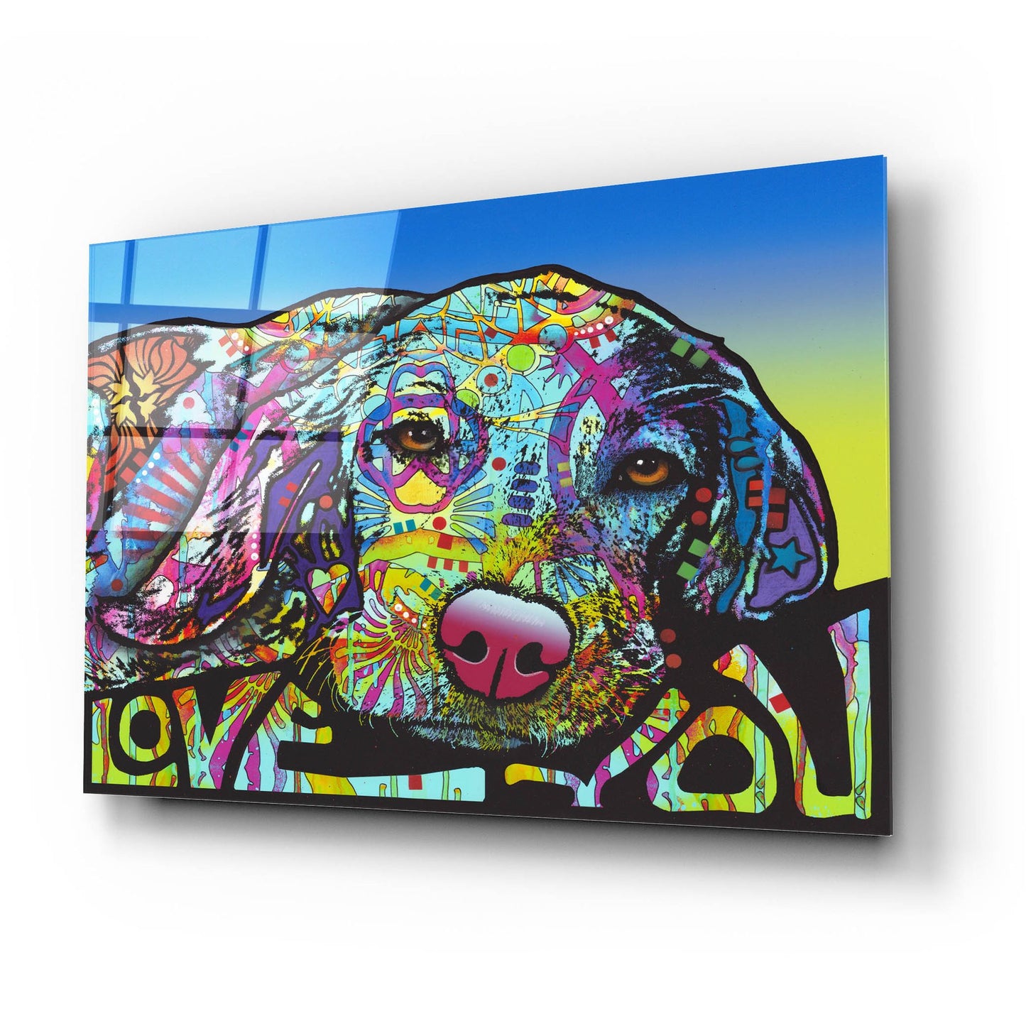 Epic Art 'Love You Hound' by Dean Russo Studios, Acrylic Glass Wall Art,24x16