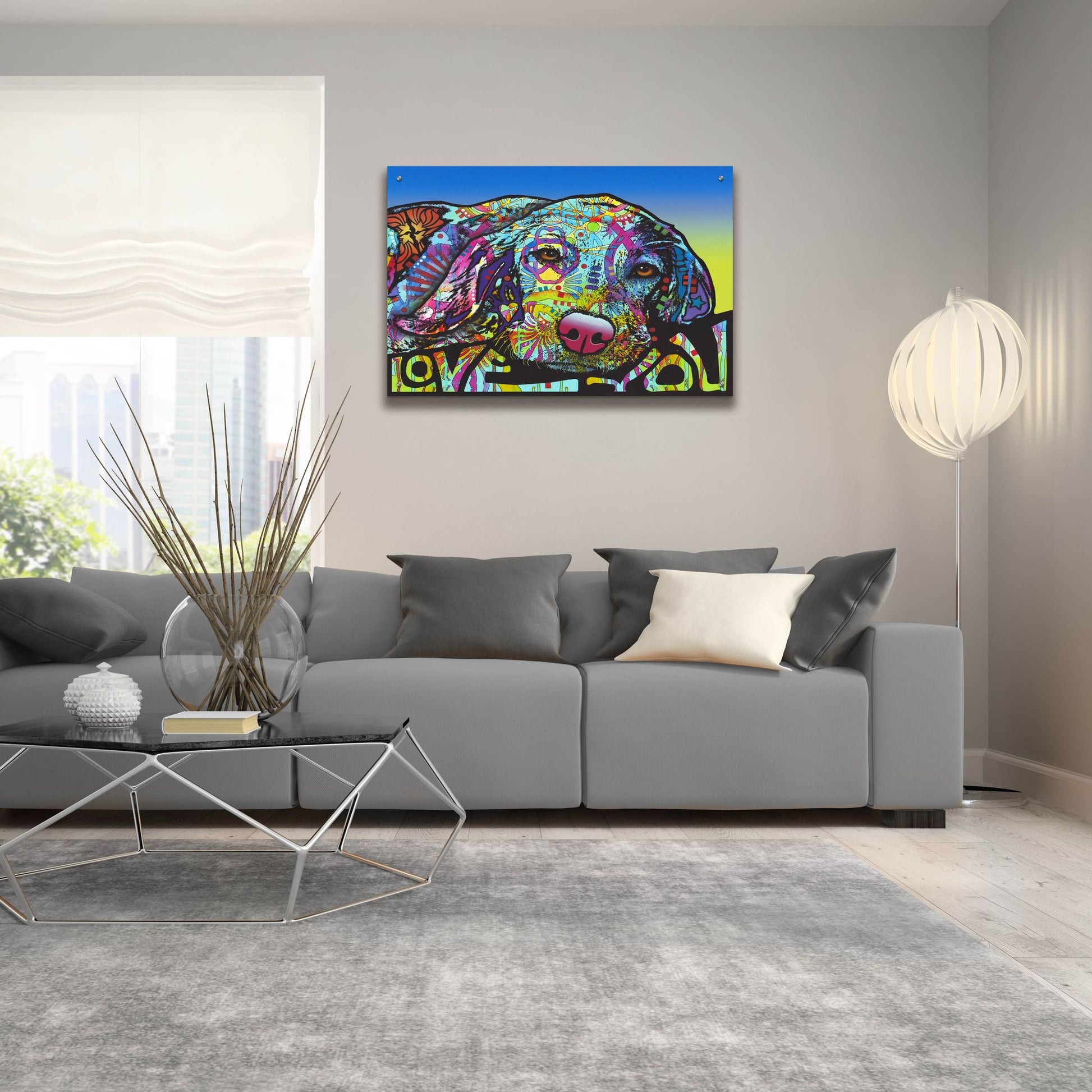 Epic Art 'Love You Hound' by Dean Russo Studios, Acrylic Glass Wall Art,36x24