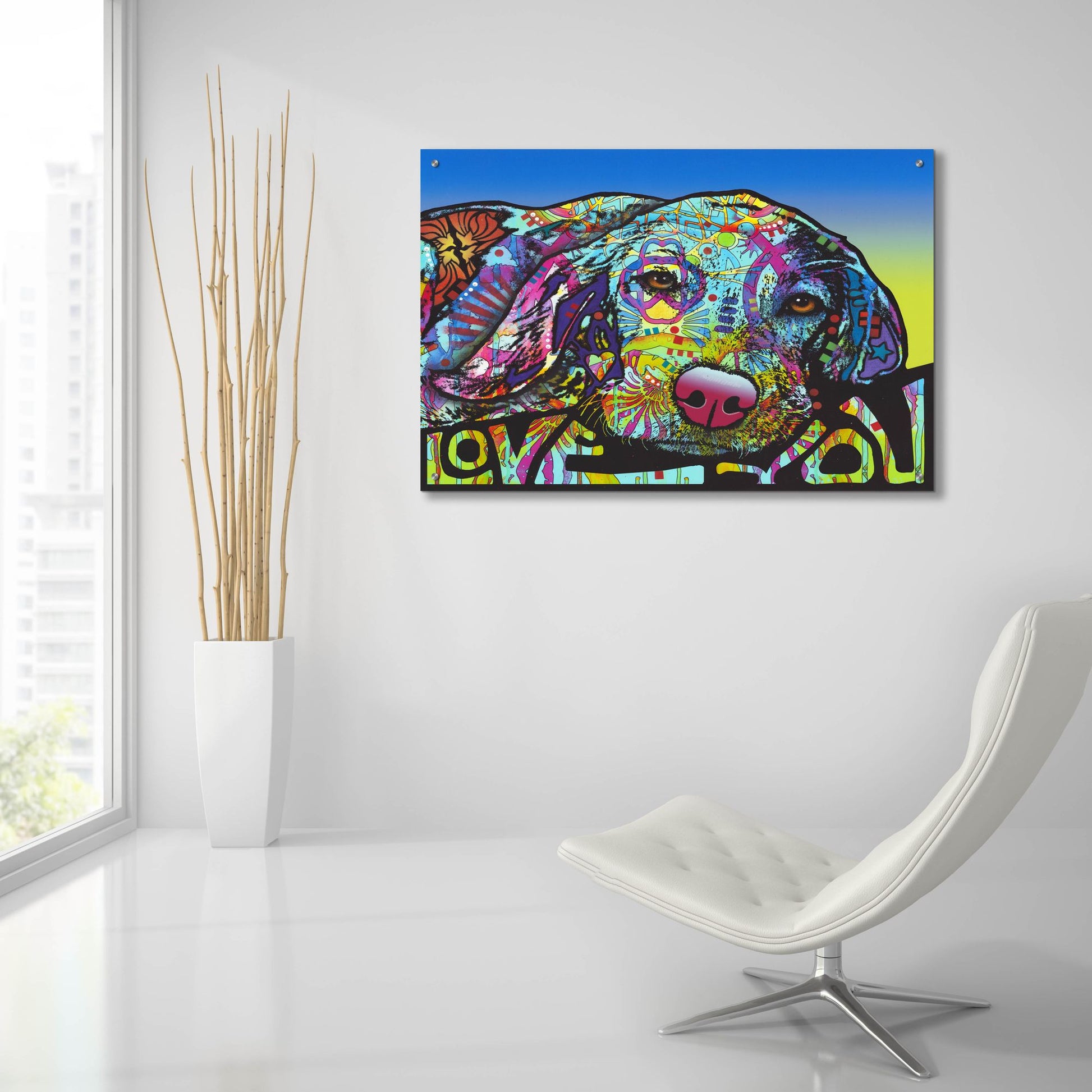 Epic Art 'Love You Hound' by Dean Russo Studios, Acrylic Glass Wall Art,36x24