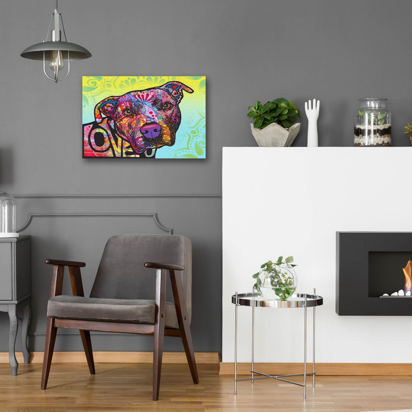 Epic Art 'Love You Pit Bull' by Dean Russo Studios, Acrylic Glass Wall Art,24x16