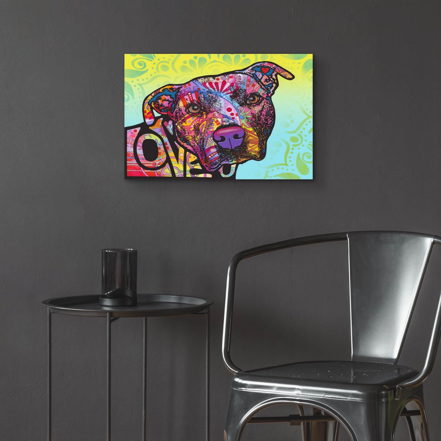 Epic Art 'Love You Pit Bull' by Dean Russo Studios, Acrylic Glass Wall Art,24x16