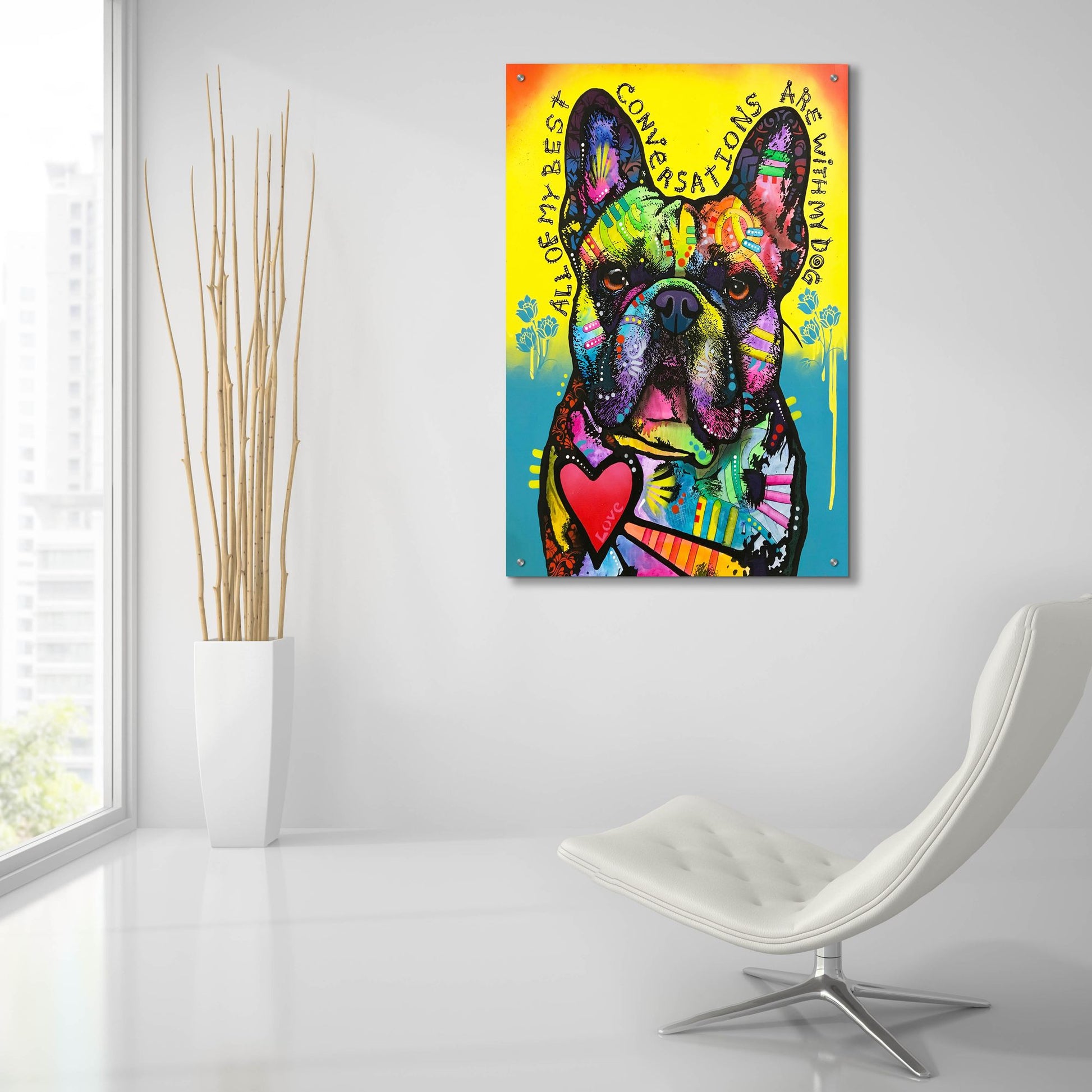 Epic Art 'My Best Conversations' by Dean Russo Studios, Acrylic Glass Wall Art,24x36