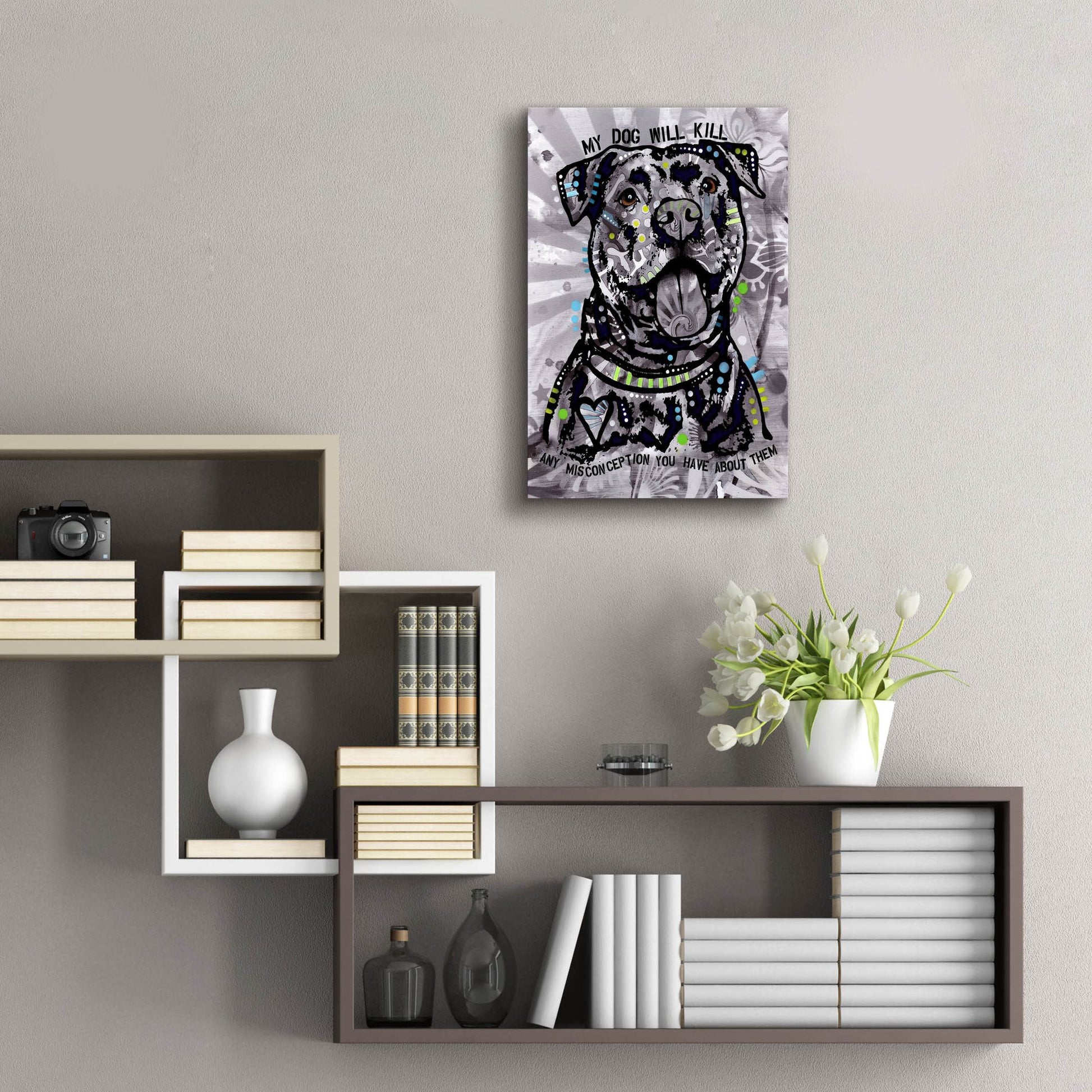 Epic Art 'My Dog' by Dean Russo Studios, Acrylic Glass Wall Art,16x24