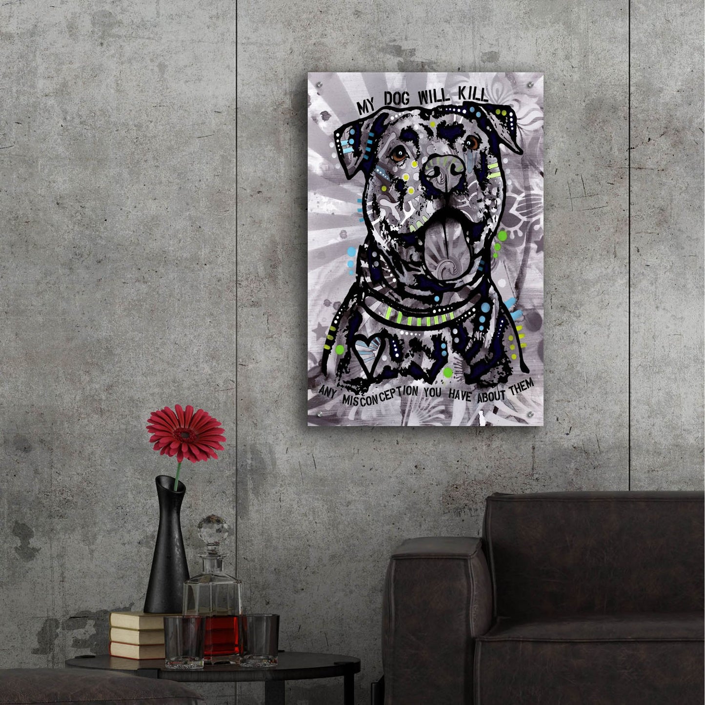 Epic Art 'My Dog' by Dean Russo Studios, Acrylic Glass Wall Art,24x36