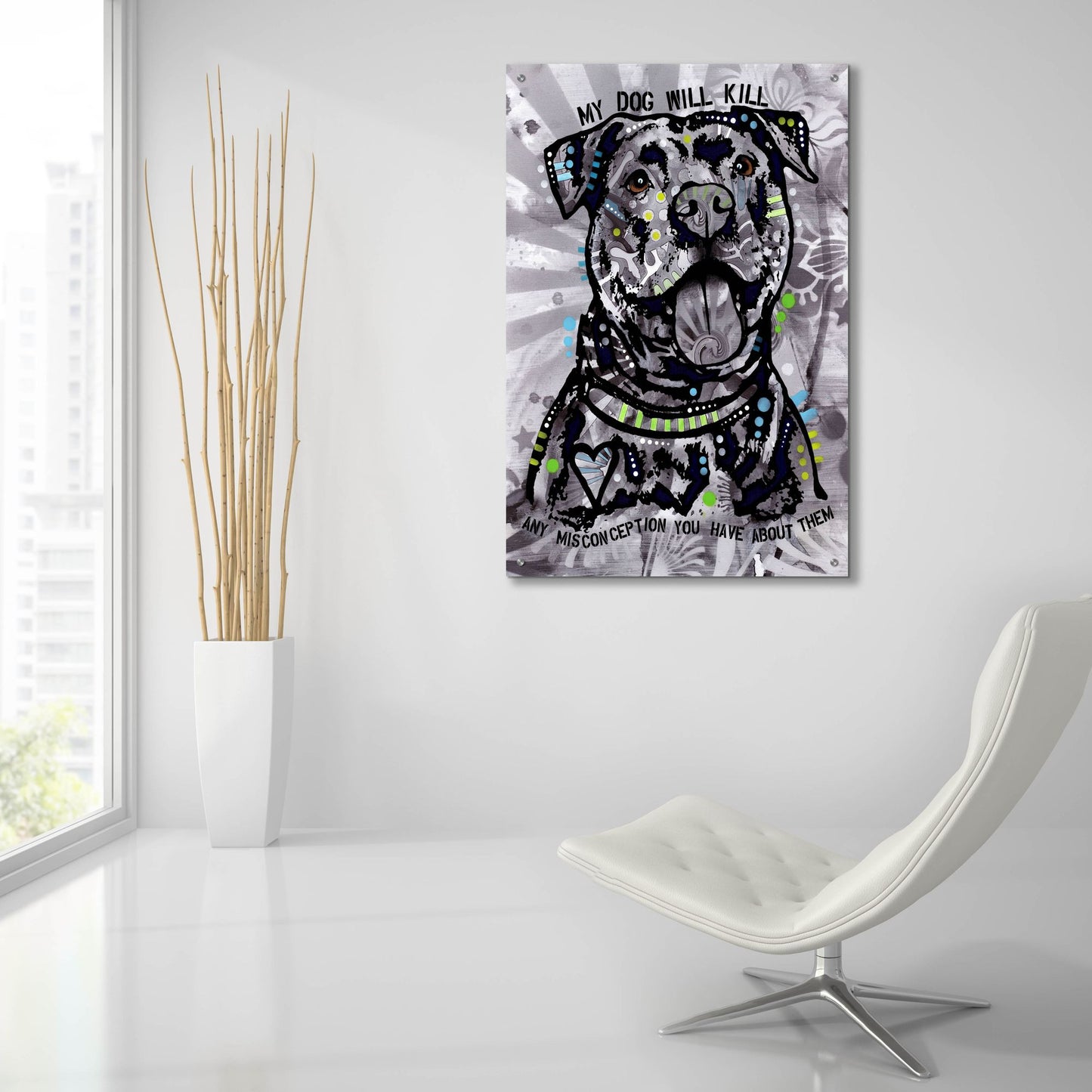 Epic Art 'My Dog' by Dean Russo Studios, Acrylic Glass Wall Art,24x36