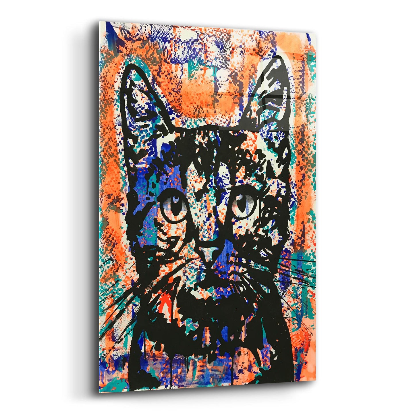 Epic Art 'Nine Lives Cat' by Dean Russo Studios, Acrylic Glass Wall Art,12x16