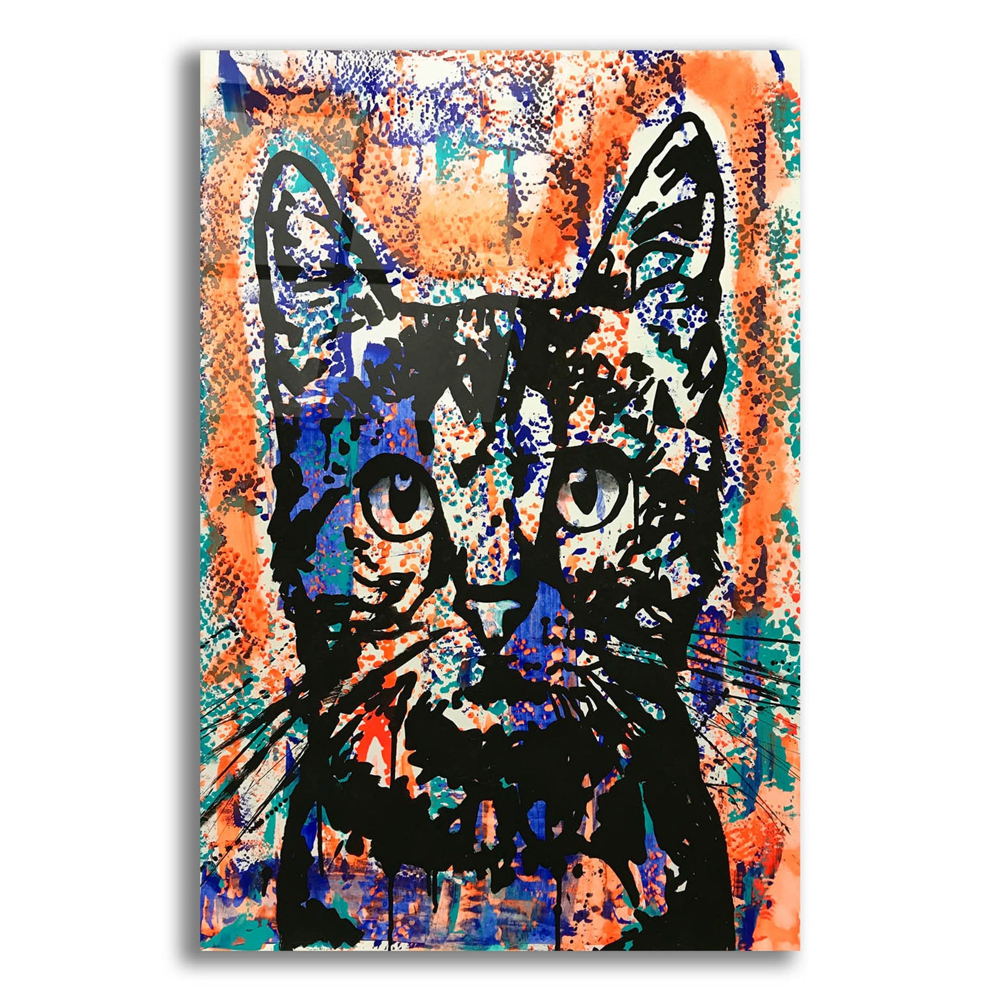 Epic Art 'Nine Lives Cat' by Dean Russo Studios, Acrylic Glass Wall Art,12x16