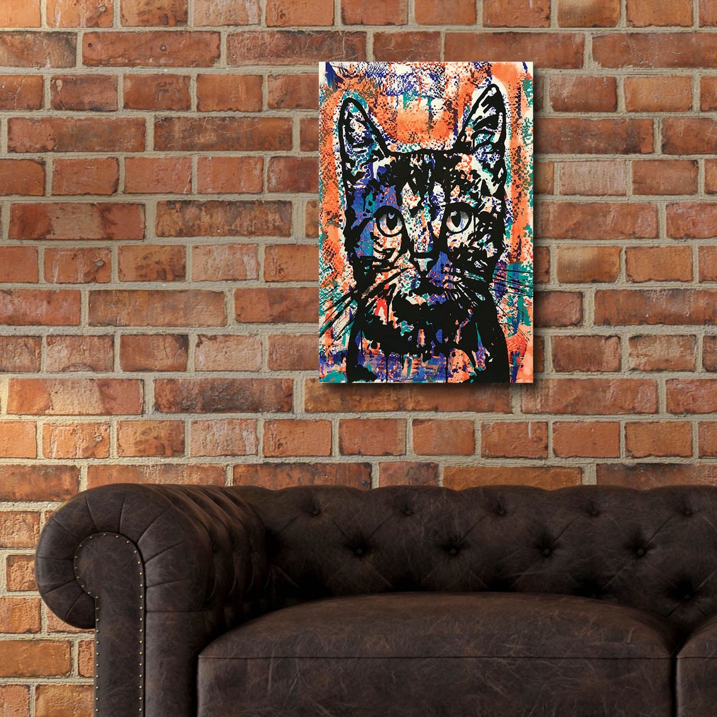 Epic Art 'Nine Lives Cat' by Dean Russo Studios, Acrylic Glass Wall Art,16x24