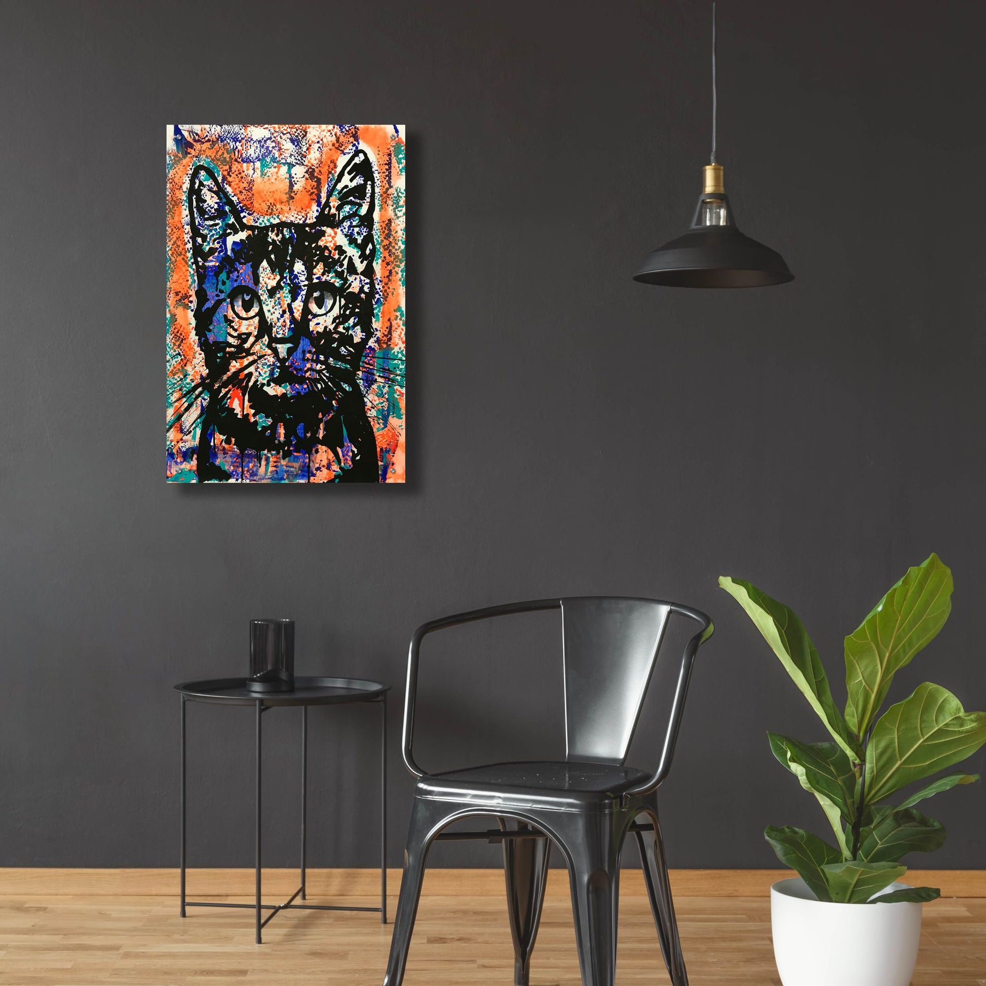 Epic Art 'Nine Lives Cat' by Dean Russo Studios, Acrylic Glass Wall Art,24x36