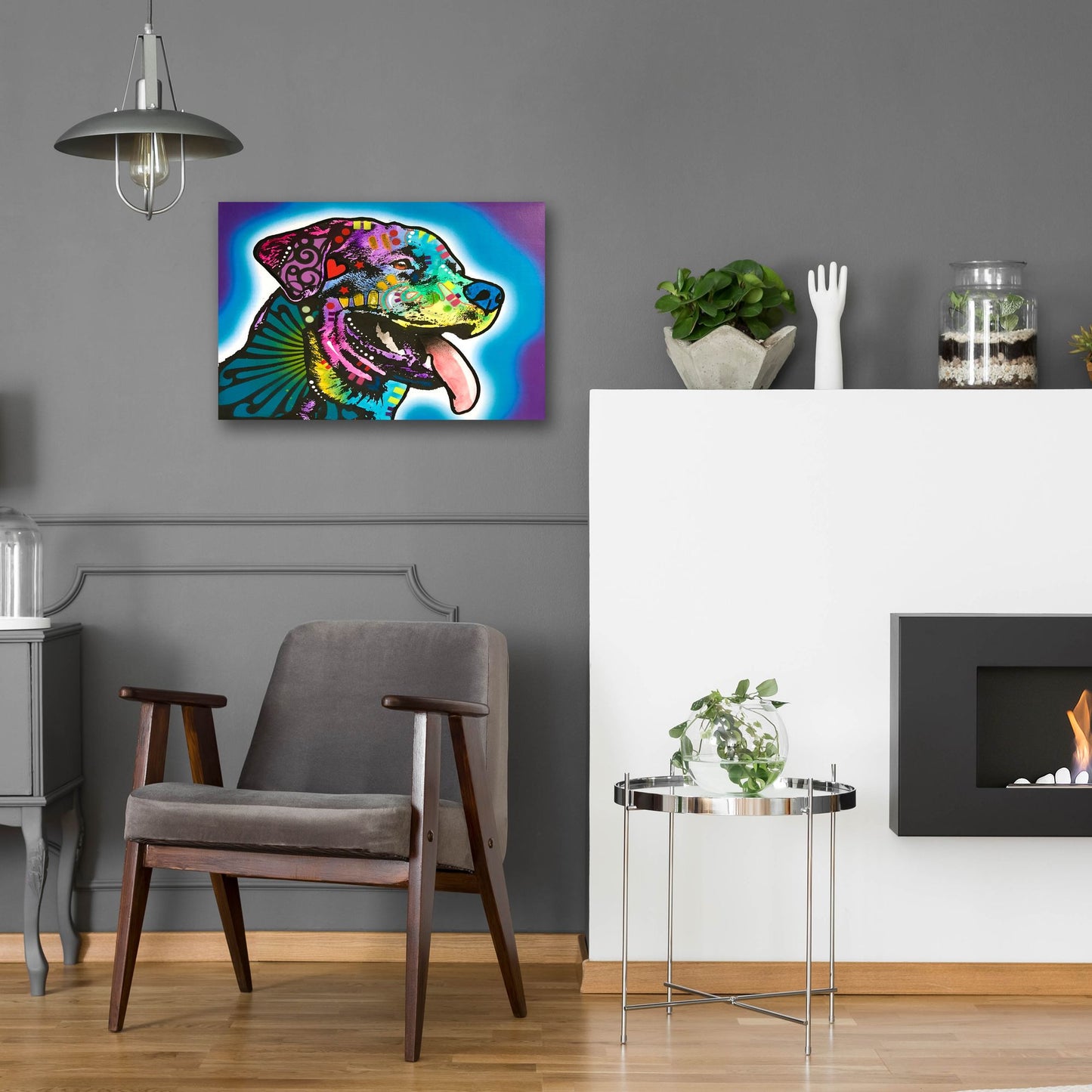 Epic Art 'Spoiled Rottie' by Dean Russo Studios, Acrylic Glass Wall Art,24x16