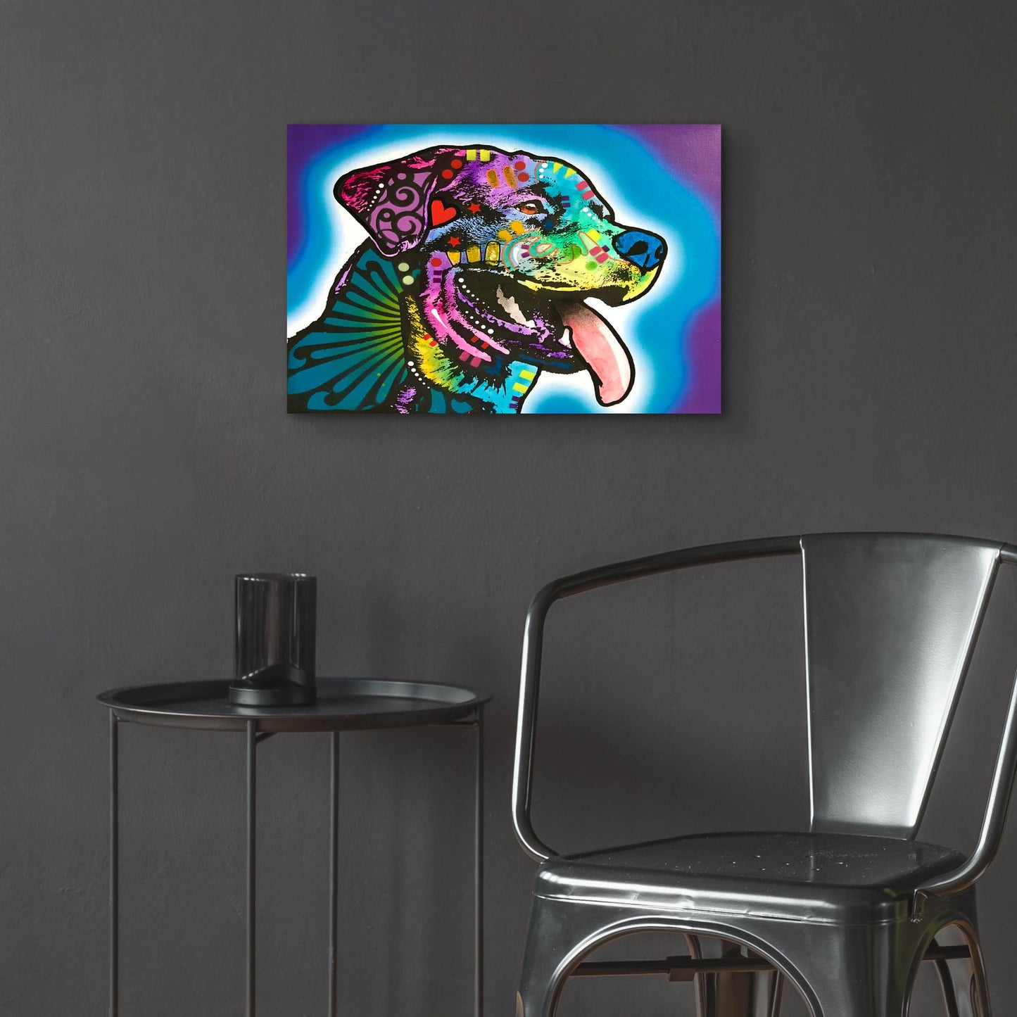 Epic Art 'Spoiled Rottie' by Dean Russo Studios, Acrylic Glass Wall Art,24x16