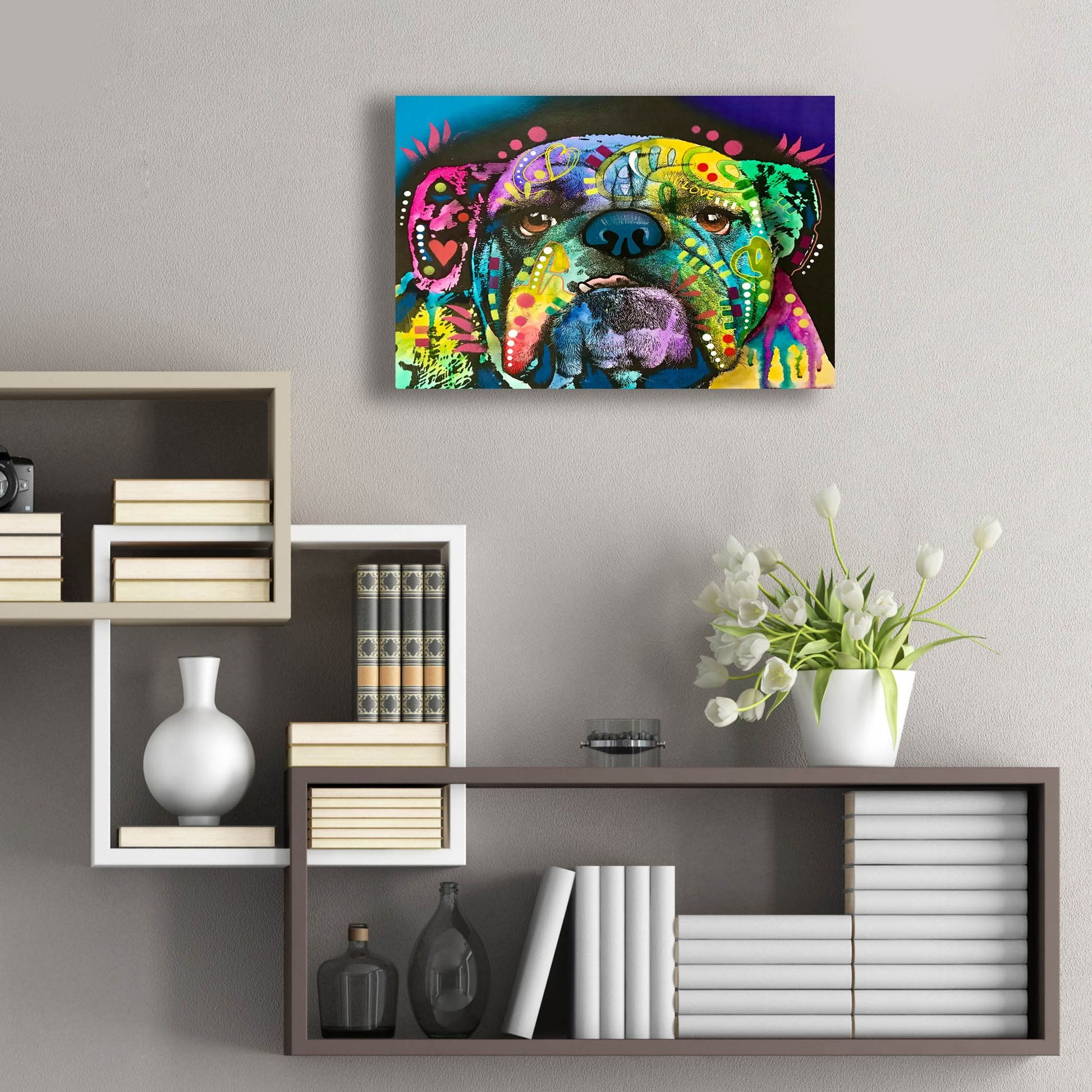 Epic Art 'Straight On Bull' by Dean Russo Studios, Acrylic Glass Wall Art,24x16