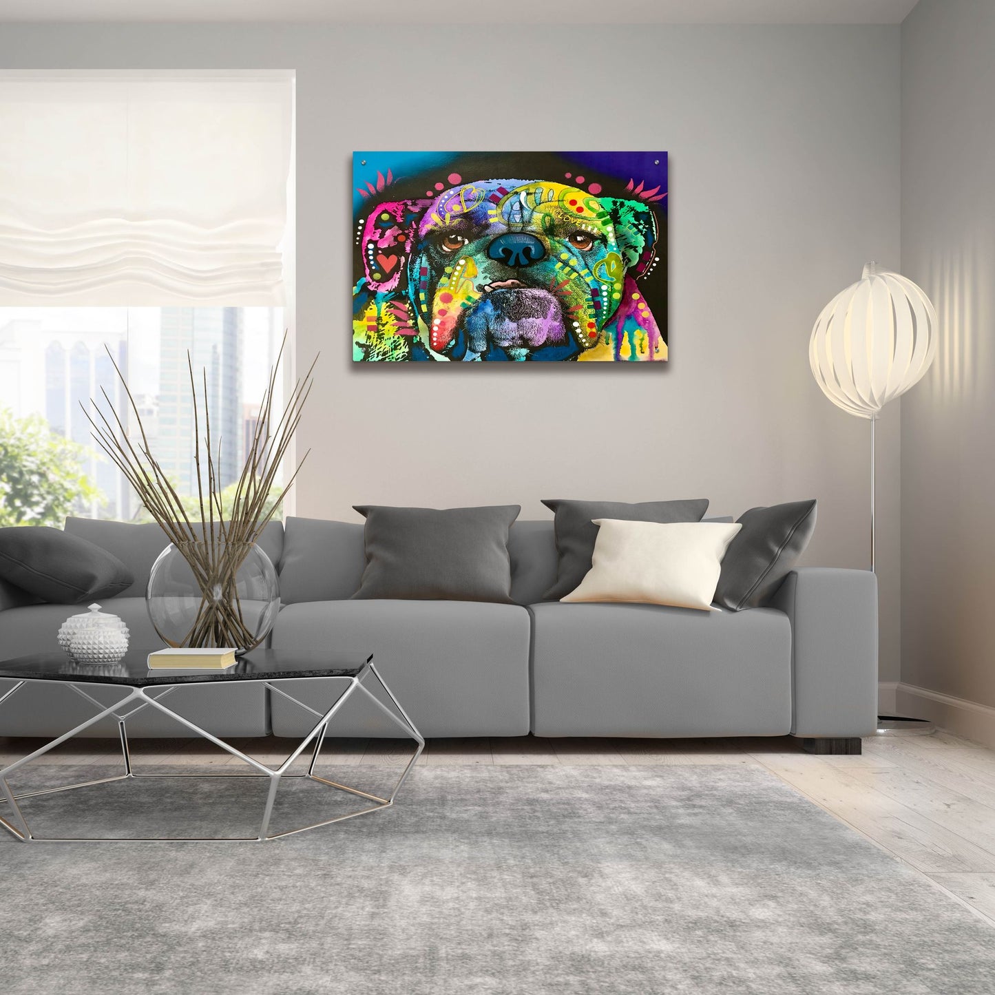 Epic Art 'Straight On Bull' by Dean Russo Studios, Acrylic Glass Wall Art,36x24