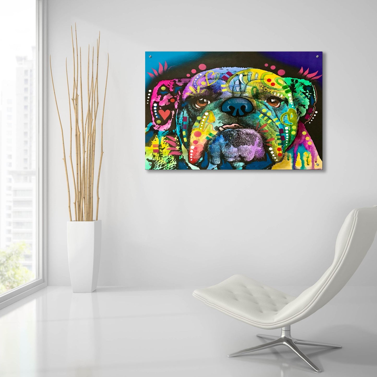 Epic Art 'Straight On Bull' by Dean Russo Studios, Acrylic Glass Wall Art,36x24