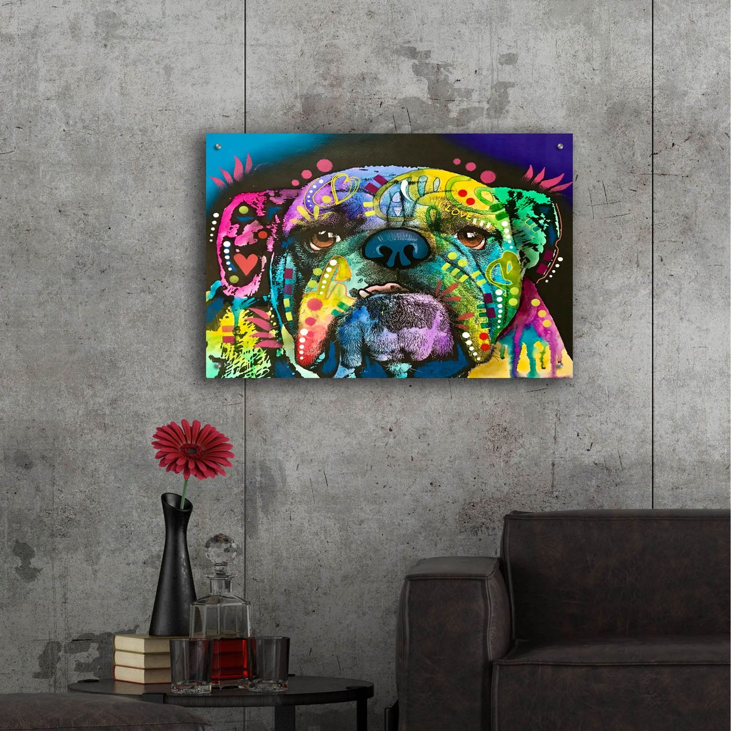 Epic Art 'Straight On Bull' by Dean Russo Studios, Acrylic Glass Wall Art,36x24