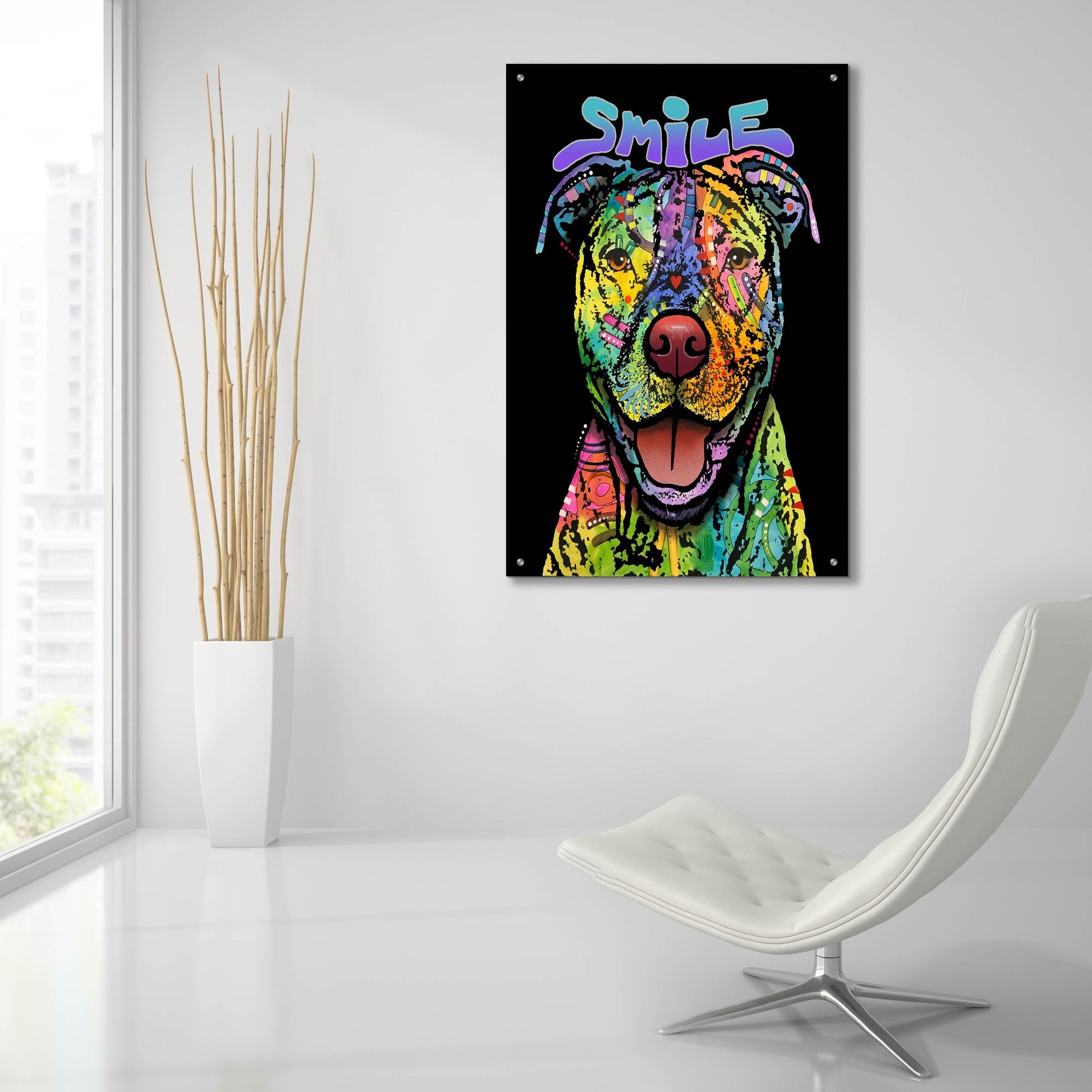 Epic Art 'That Smile' by Dean Russo Studios, Acrylic Glass Wall Art,24x36