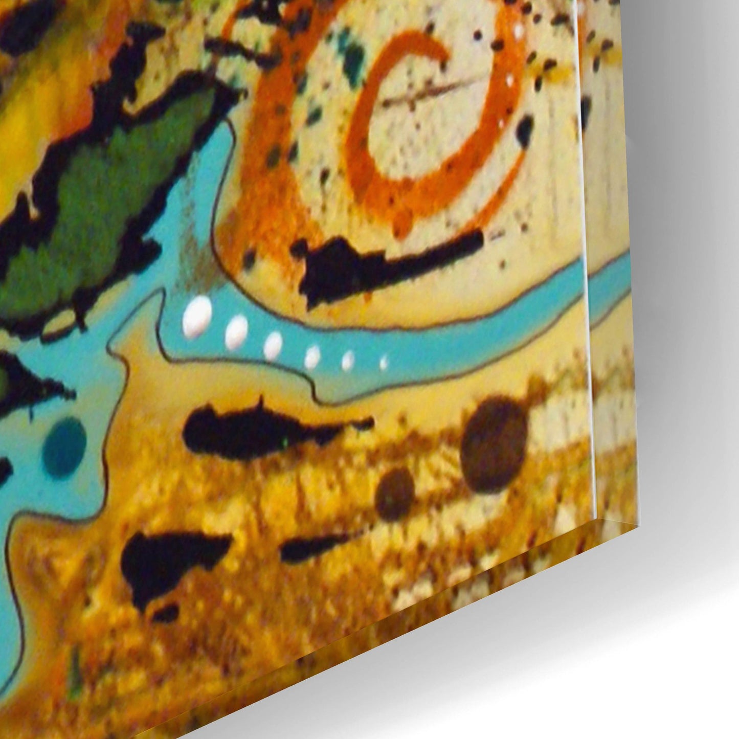 Epic Art 'Tilt Cat Earth Tone' by Dean Russo Studios, Acrylic Glass Wall Art,12x16