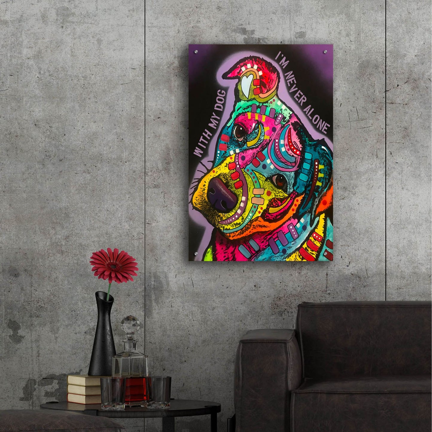 Epic Art 'With My Dog' by Dean Russo Studios, Acrylic Glass Wall Art,24x36