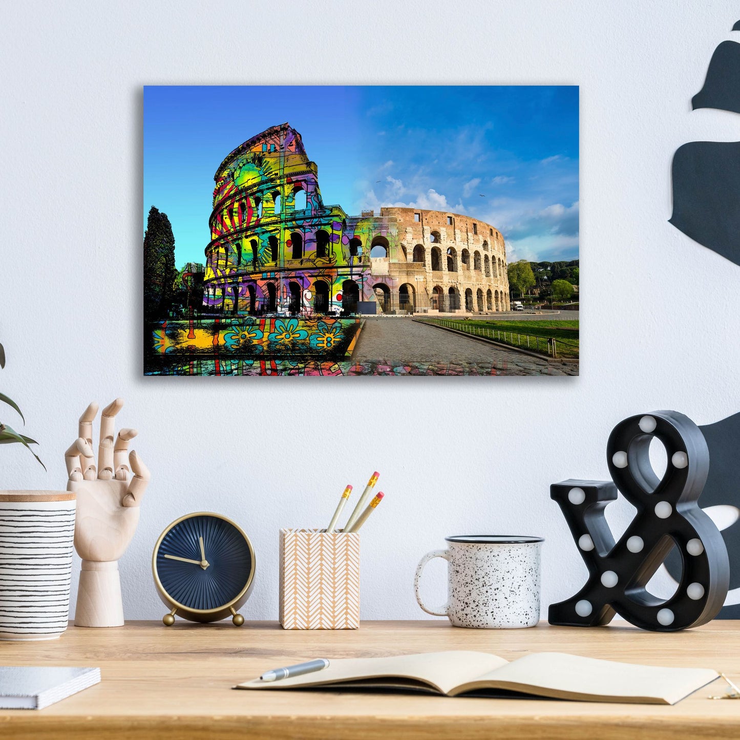 Epic Art 'Colosseum Exposed' by Dean Russo Studios, Acrylic Glass Wall Art,16x12
