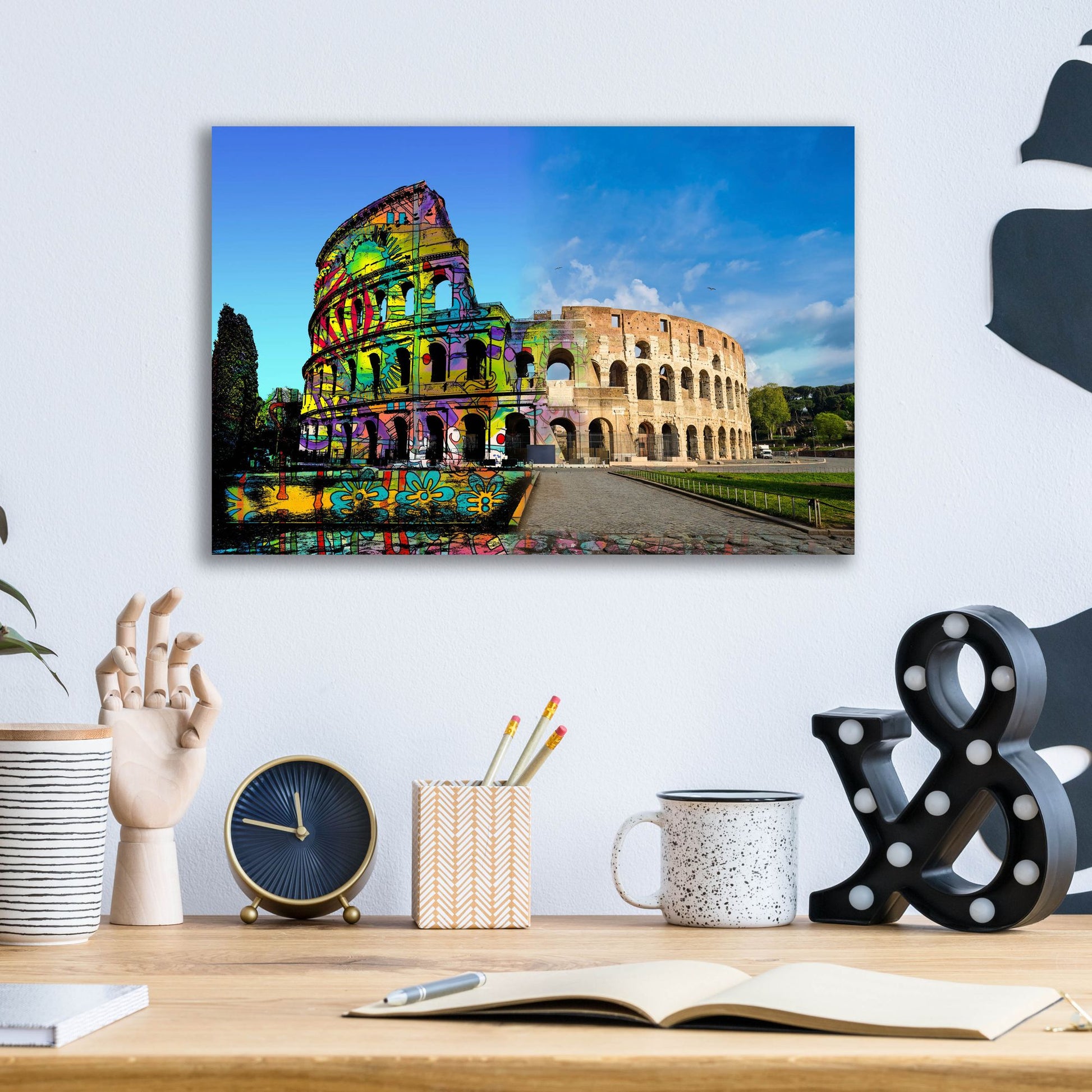 Epic Art 'Colosseum Exposed' by Dean Russo Studios, Acrylic Glass Wall Art,16x12