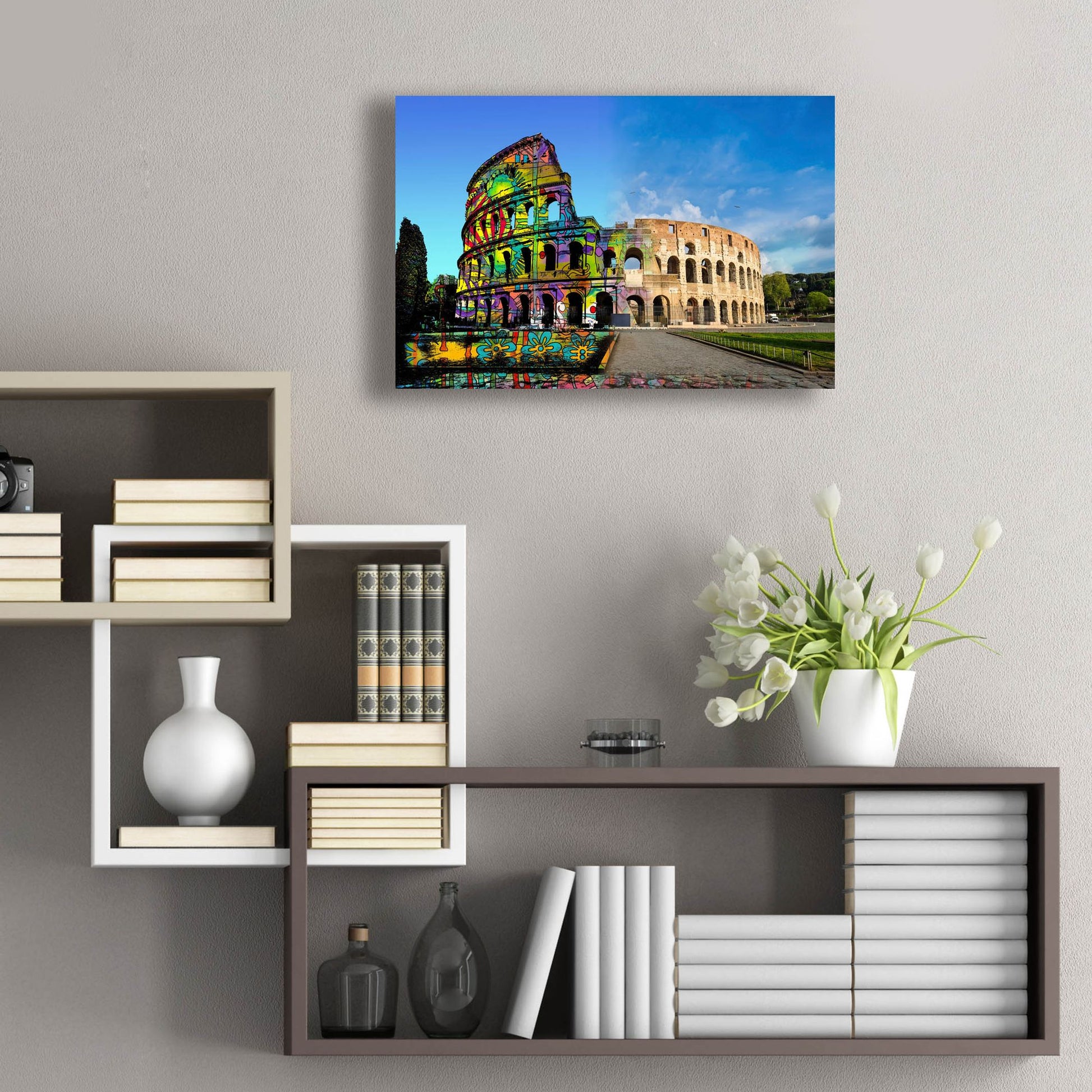 Epic Art 'Colosseum Exposed' by Dean Russo Studios, Acrylic Glass Wall Art,24x16