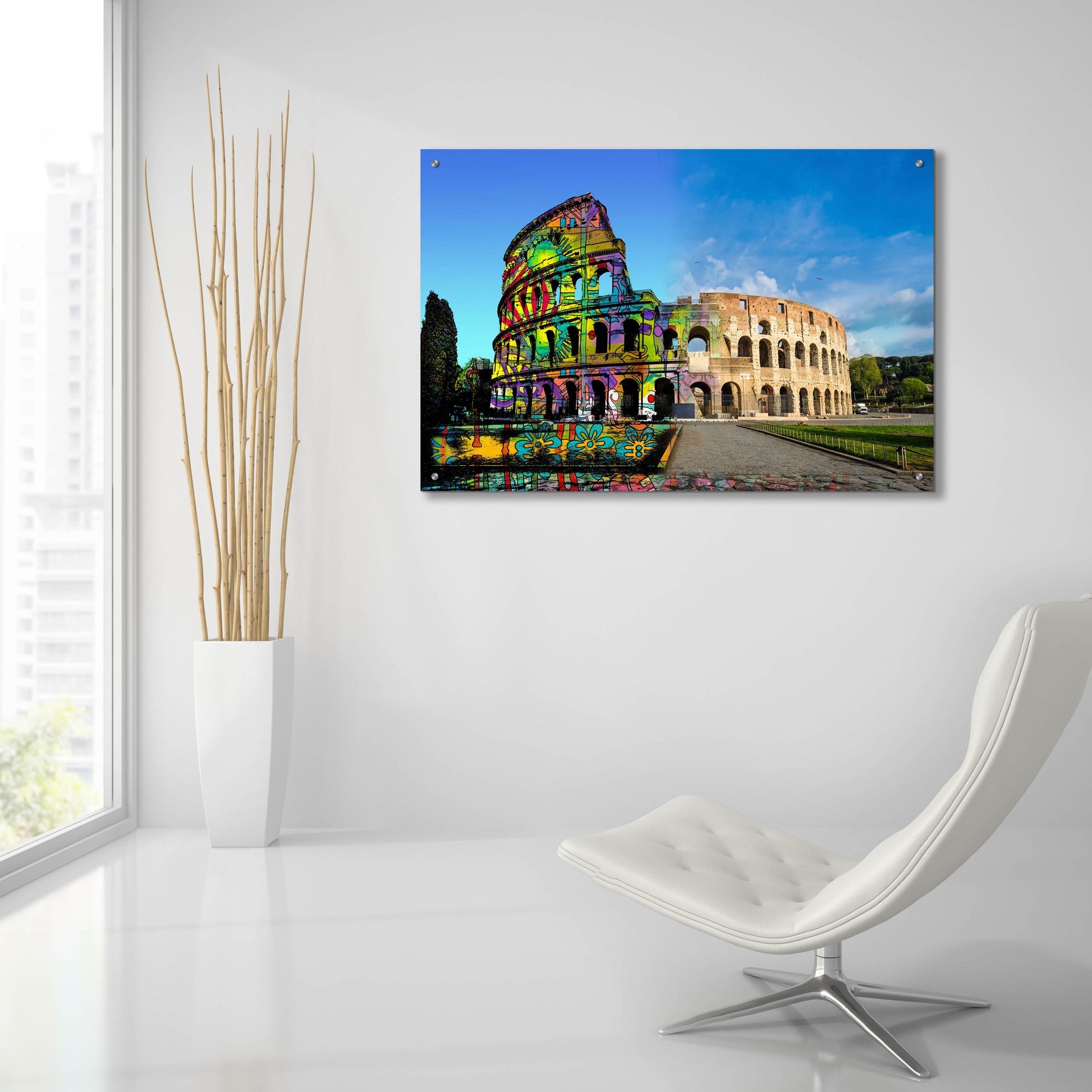 Epic Art 'Colosseum Exposed' by Dean Russo Studios, Acrylic Glass Wall Art,36x24
